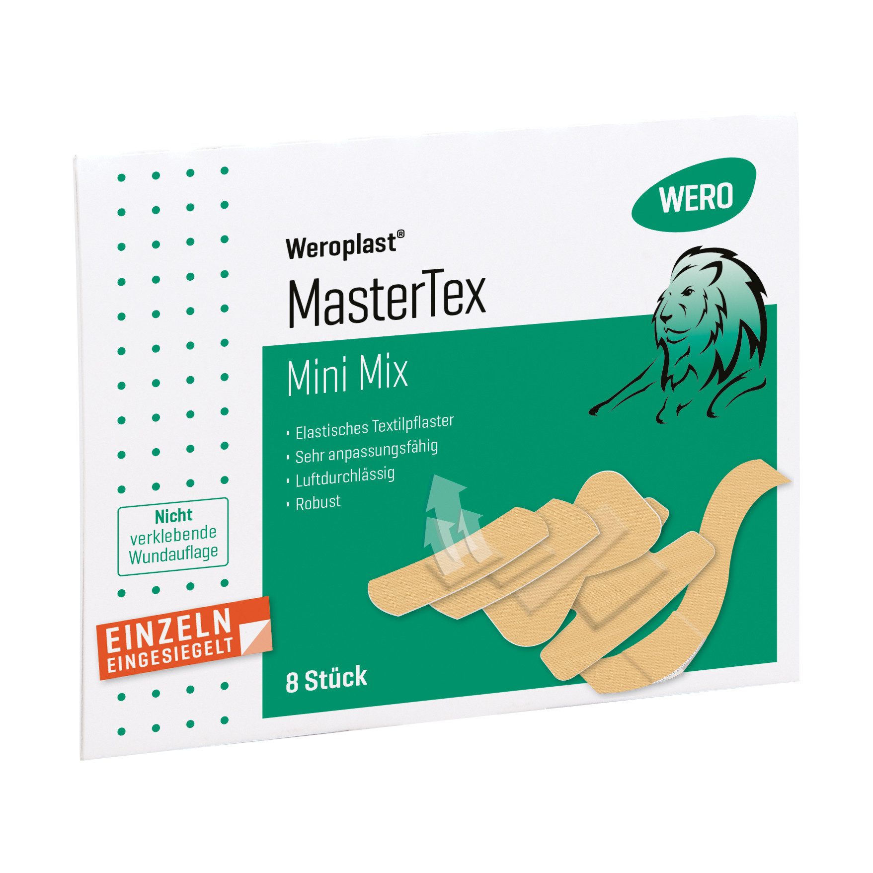 Weroplast® Wundpflaster MasterTex Pflastersortiment (Mini Mix, 8 St)