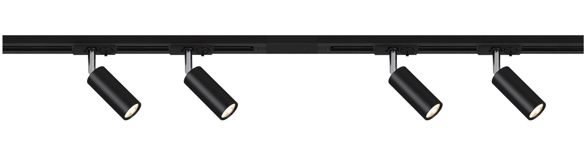 Briloner Leuchten Schienensystem-Sets RAIL, ohne Leuchtmittel, Schienensystem Rail 1,5 m Schwarz 4,5W Decke Wohnzimmer Büro Küche