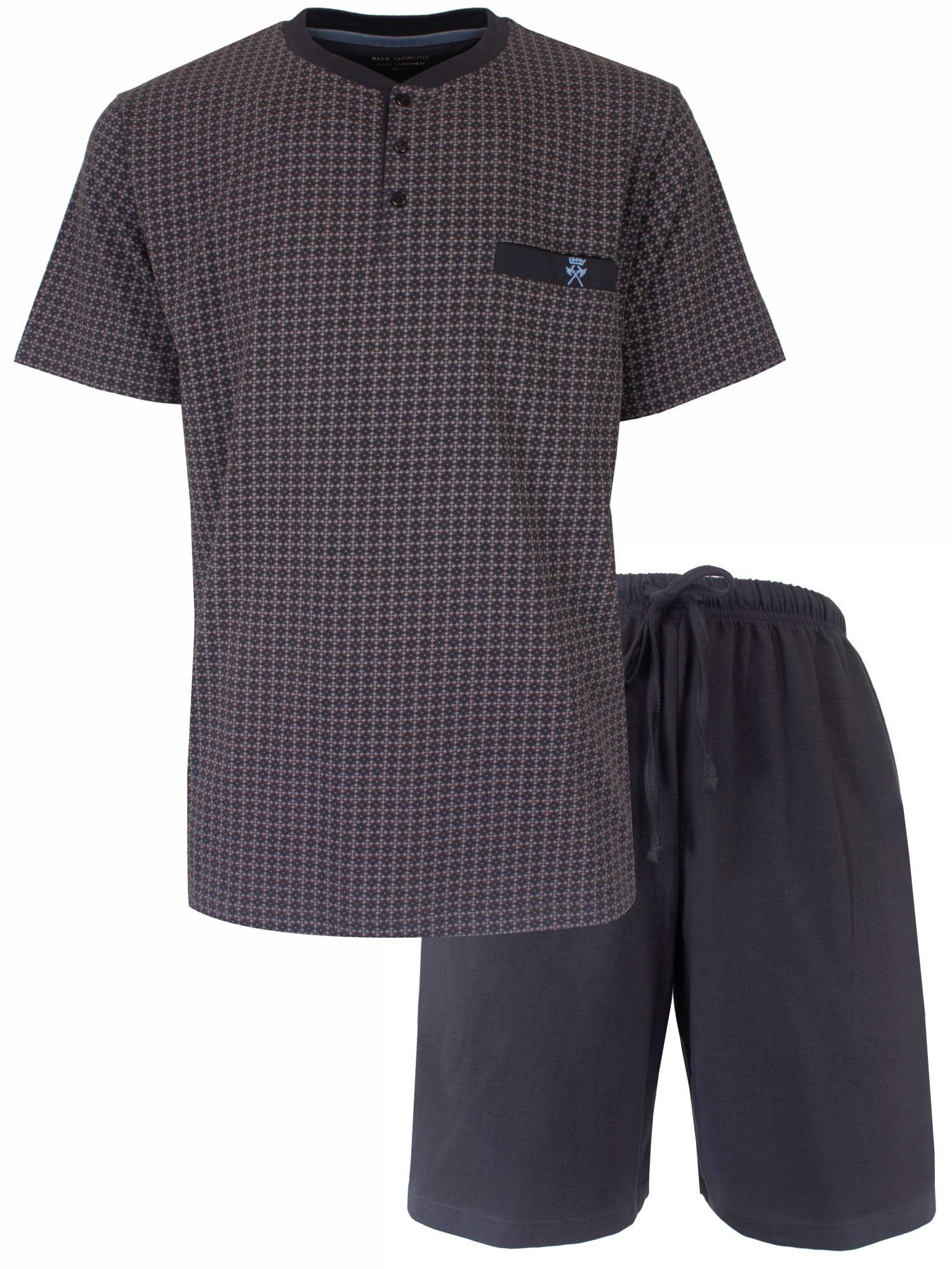 Shorty Modischer Herren Schlafanzug Pyjama kurz