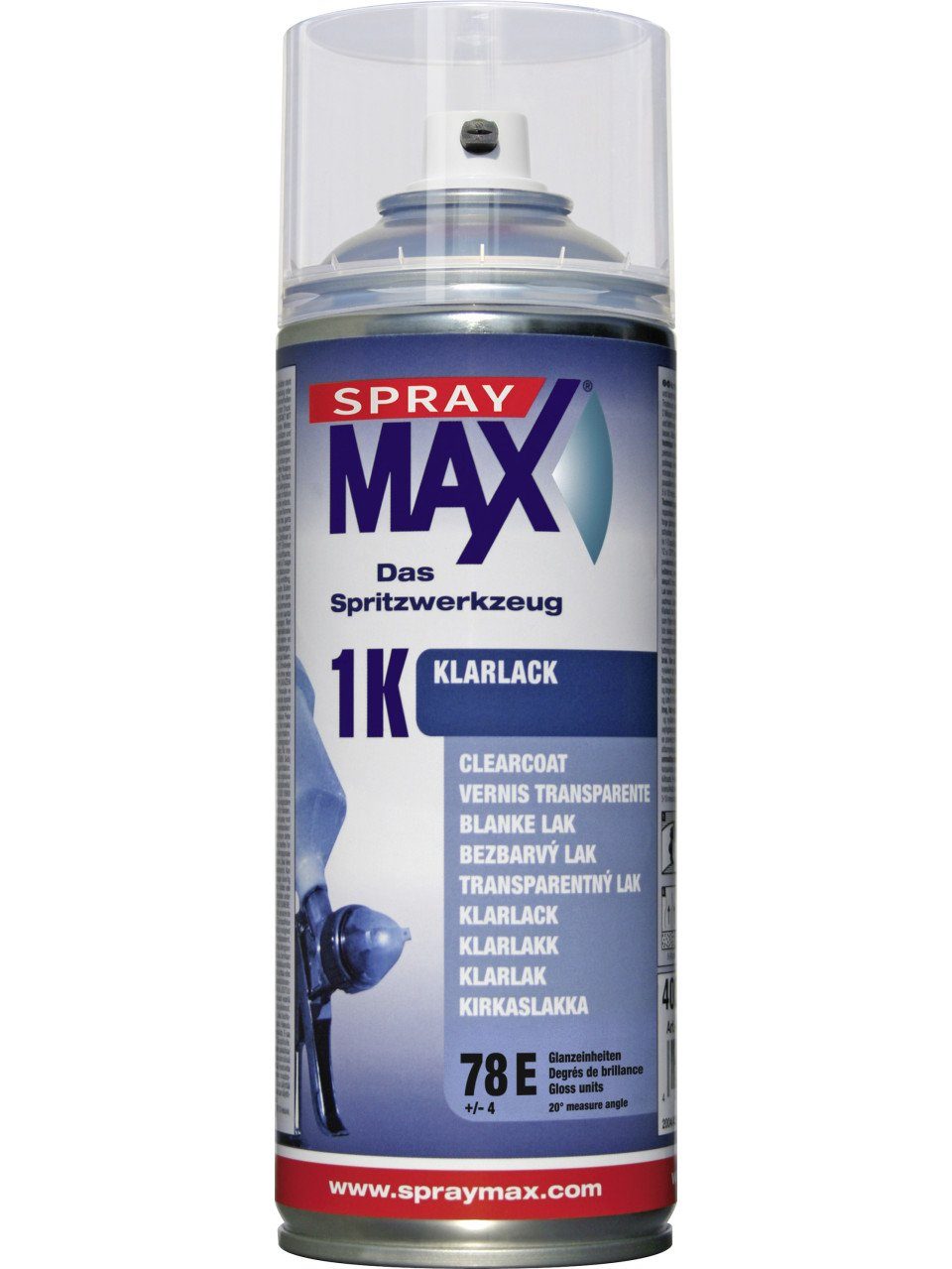 SprayMAX Sprühlack 400ml 1K Klarlack SprayMAX glänzend