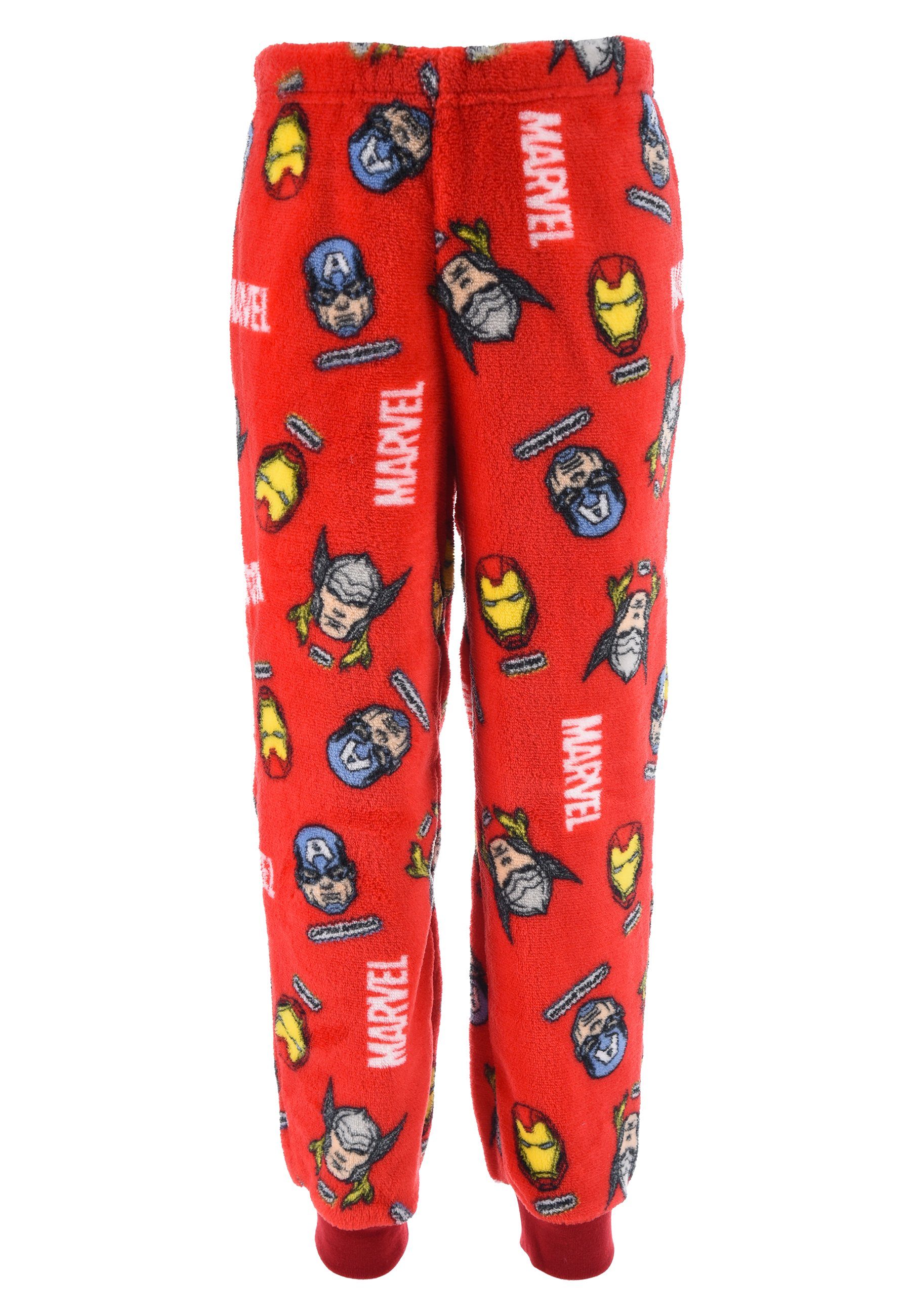 Hulk Rot Fleece Ironman Pyjama Nachtwäsche Jungen Kinder AVENGERS Schlafanzug Thor The