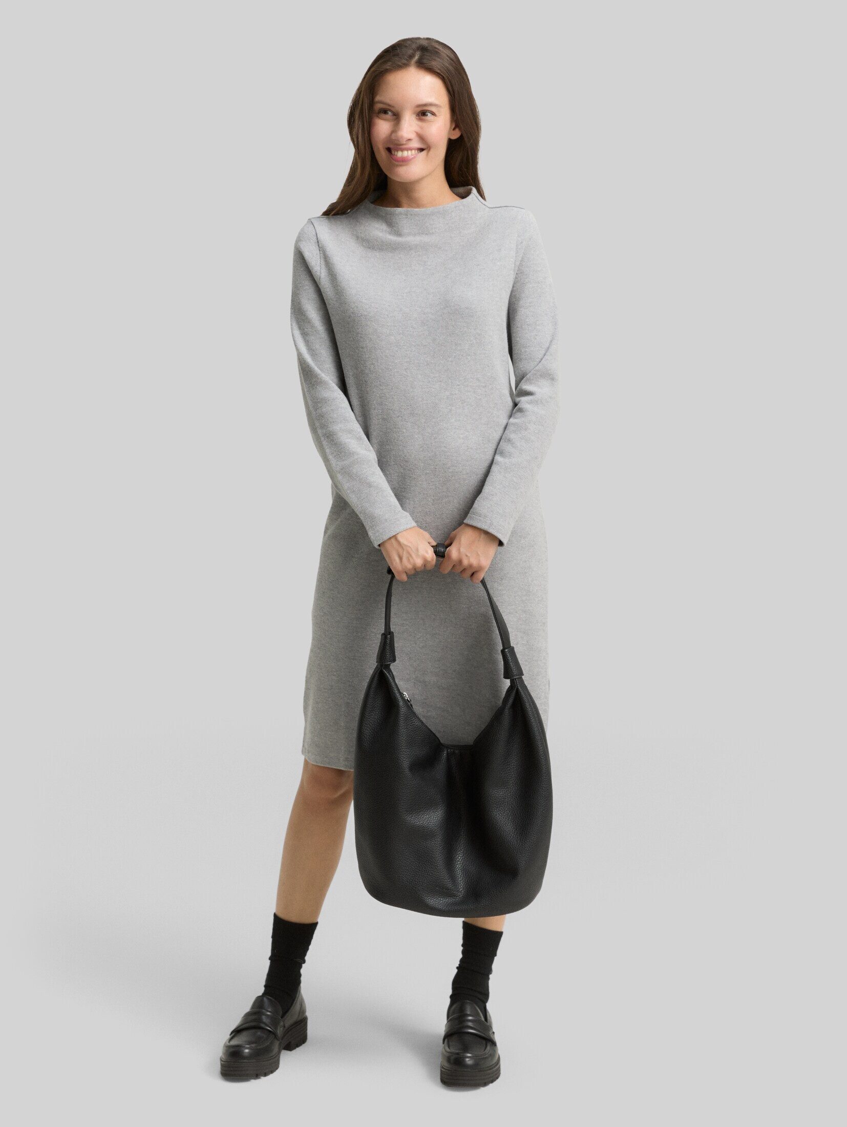 TOM TAILOR Sommerkleid Kleider & Jumpsuits Cosy Kleid mit Stehkragen – Bild 5 von 5