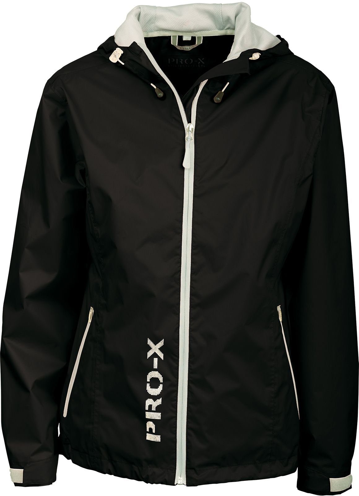 PRO-X ELEMENTS Regenjacke LADY FLASH integrierte Packtasche SCHWARZ