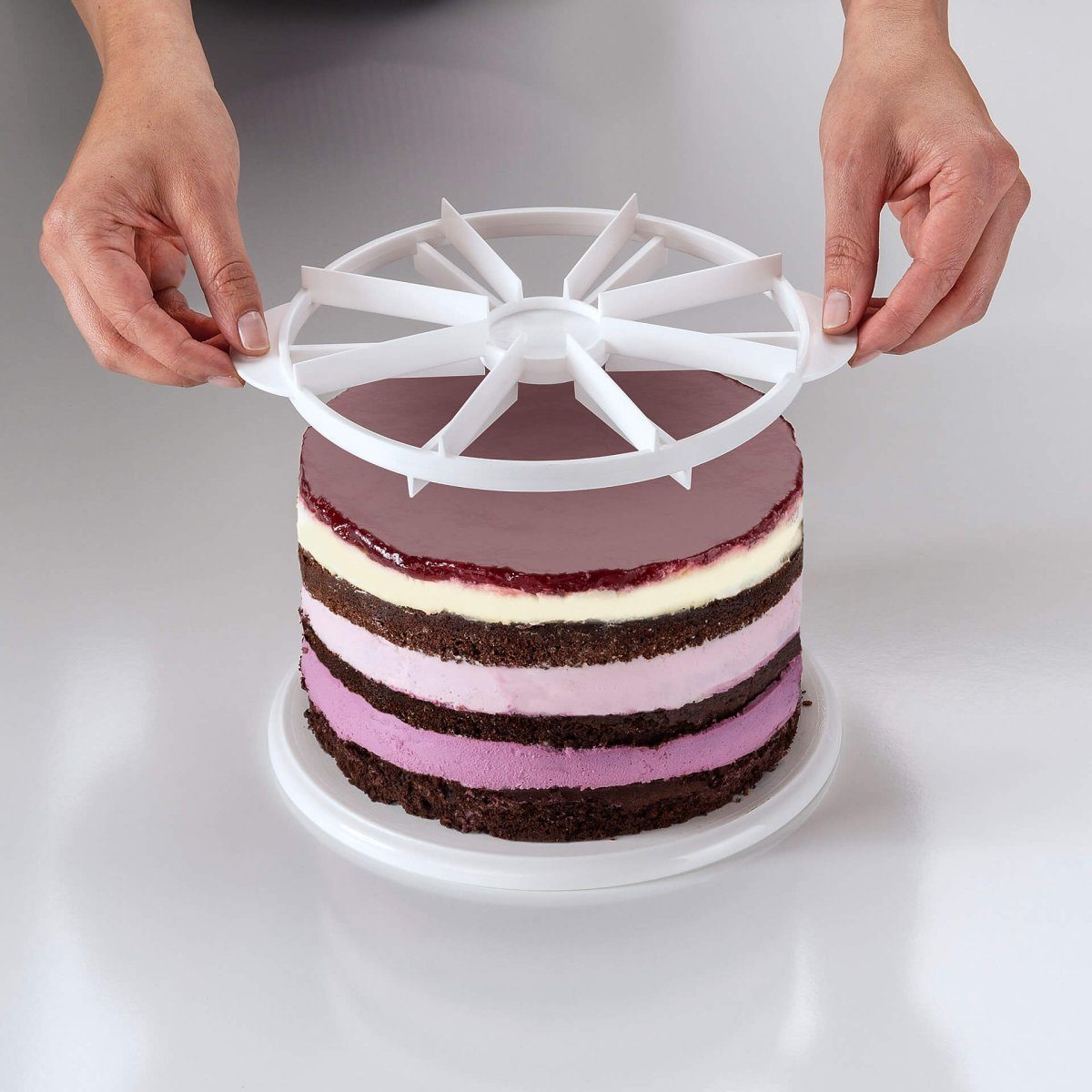 Dr. Oetker Küchenhelfer Tortenschneider Dr. Oetker little layer cakes Tortenteiler 6/8 St. – Bild 3 von 3