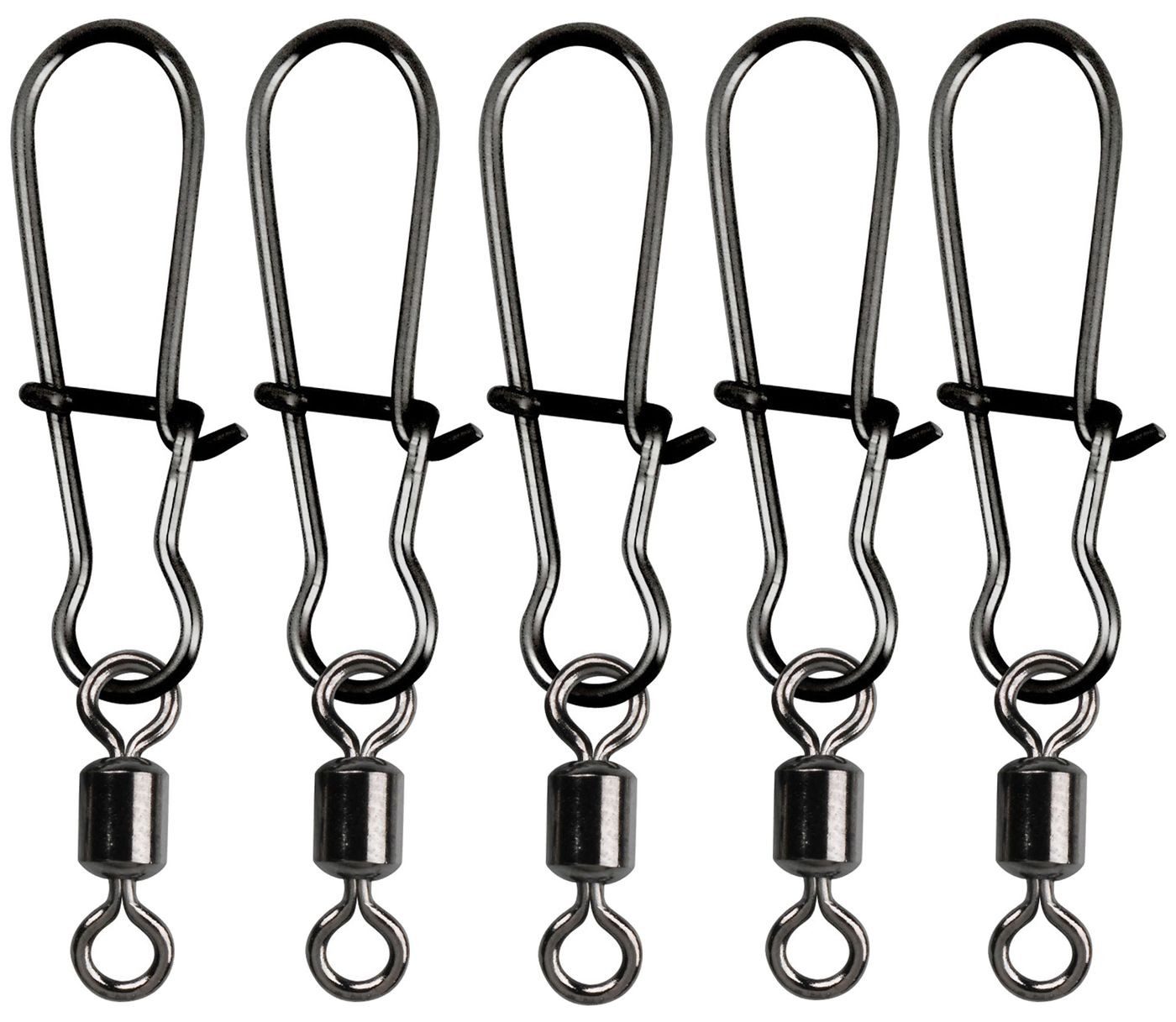 Gamakatsu Schnurverbinder Gamakatsu Hyper Ez Snap with Swivel - 5 Karabinerwirbel, (1-St)