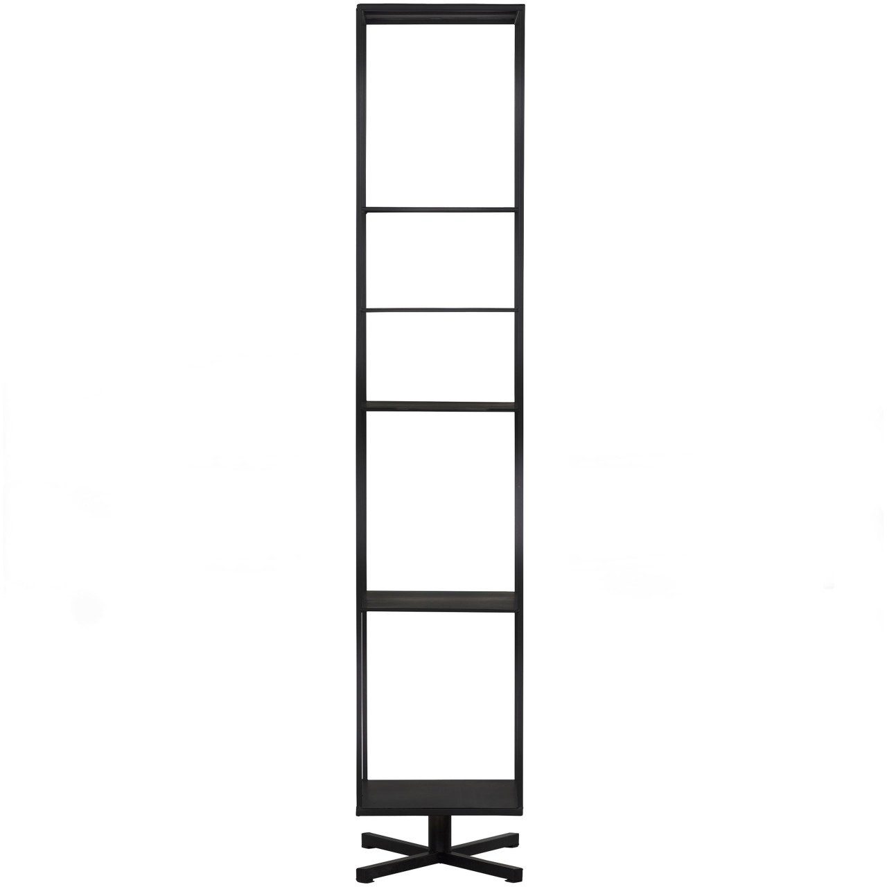 WOOOD Bücherregal Industrial Standregal Bücherregal Jiske Schwarz Metall 180 cm