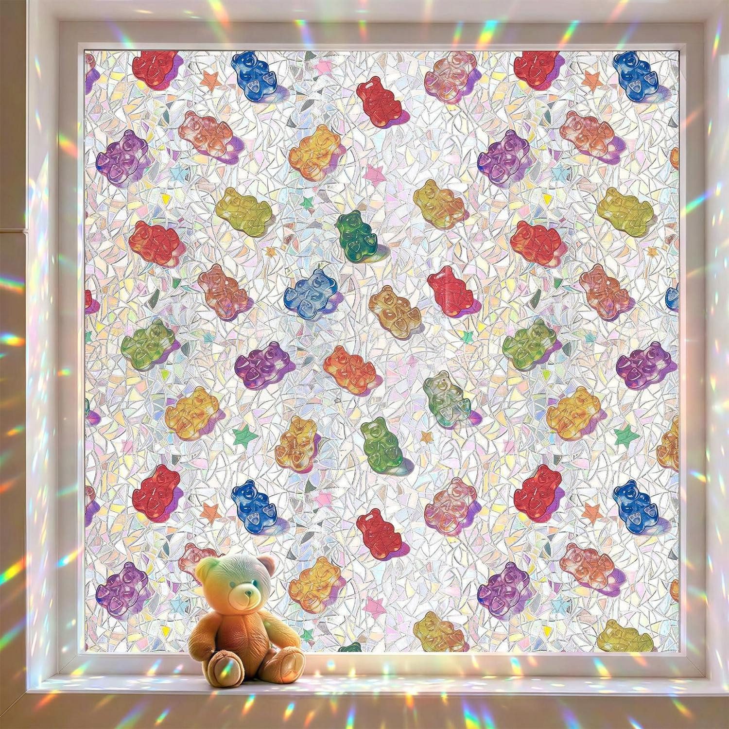 LuxusKollektion Fensterfolie Fensterfolie Gummibärchen 44x200cm bunt