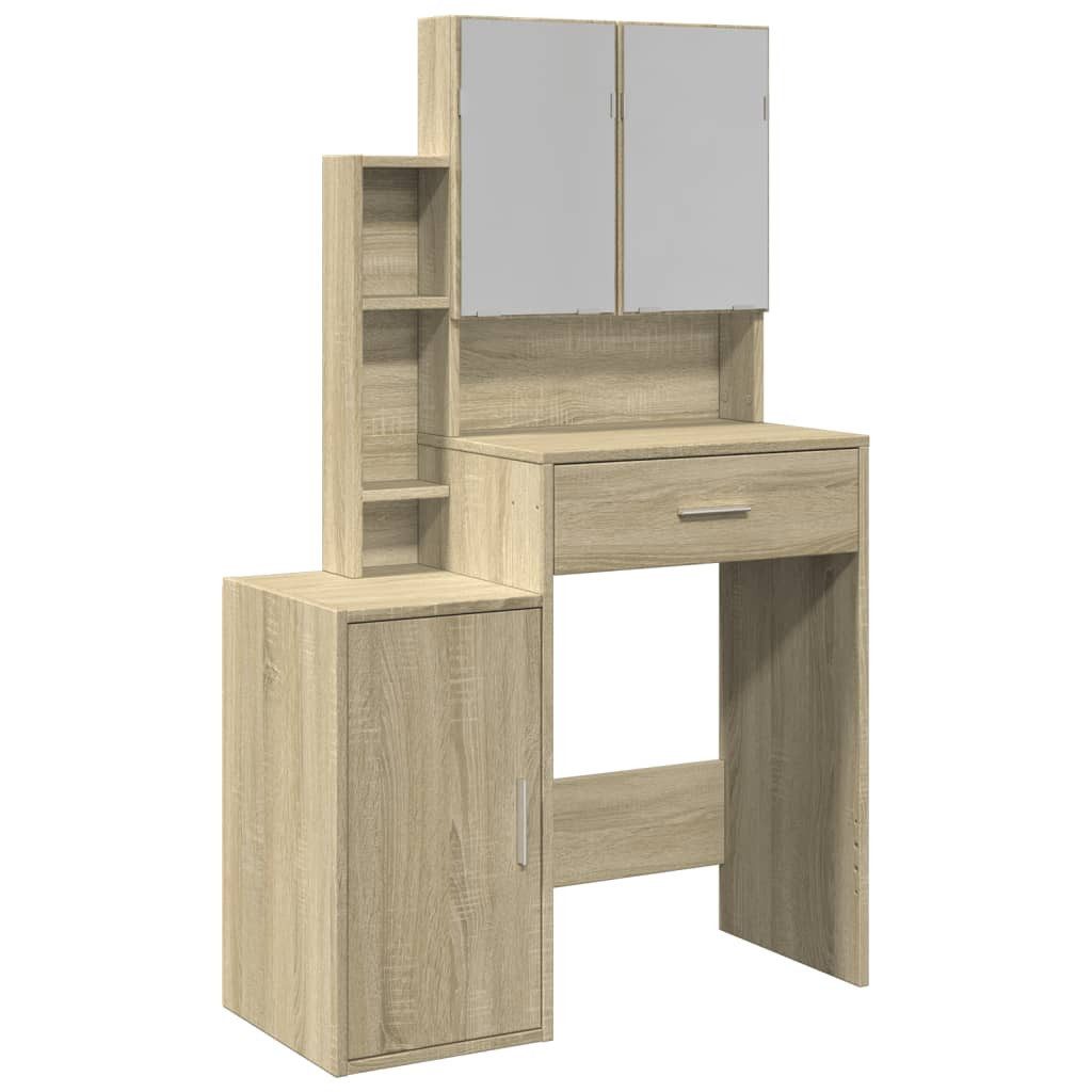 vidaXL Schminktisch Schminktisch mit Schrank Sonoma-Eiche günstig online kaufen