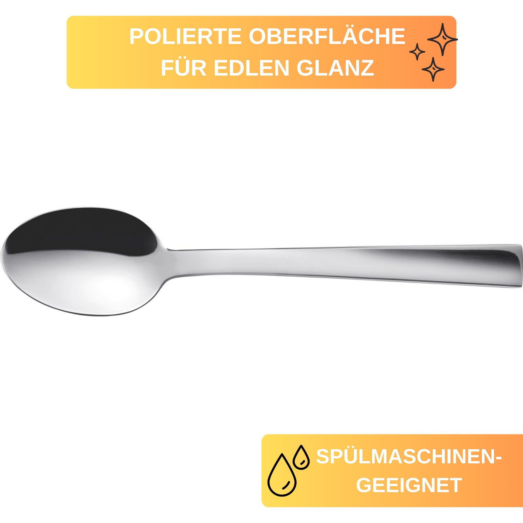 Thiru Kaffeelöffel 4er Set aus rostfreiem Edelstahl 18/10 mit polierter Oberfläche (4 Stück), 4er Set
