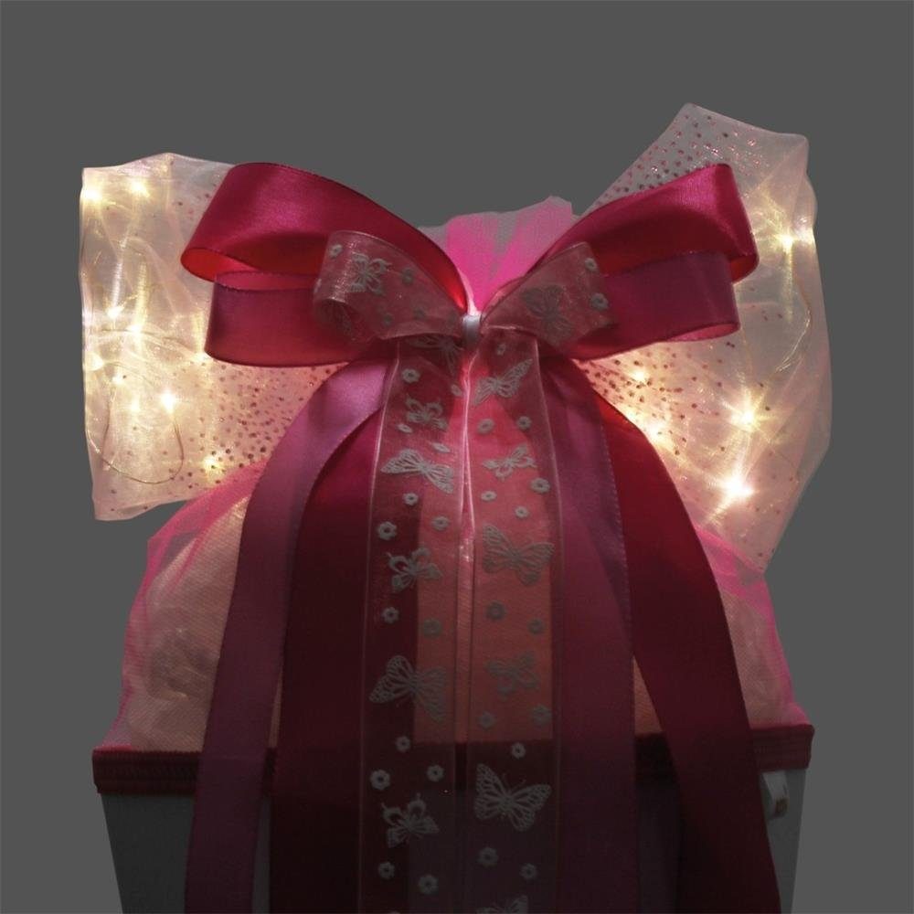 Roth Schultüte LED-Schleife "Pink Glamour", Rosa, 50 x 23 cm, für Zuckertüte oder Geschenke