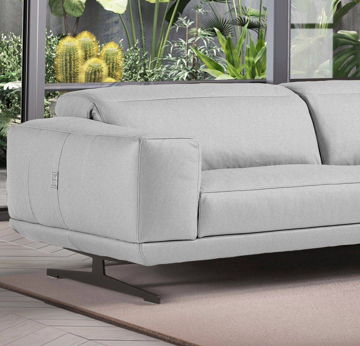 Egoitaliano 3-Sitzer Gloria, super bequem, hochwertige Verarbeitung, edles Design, Megasofa, beidseitig verstellbare Rückenelemente, mit Designmetallfüßen