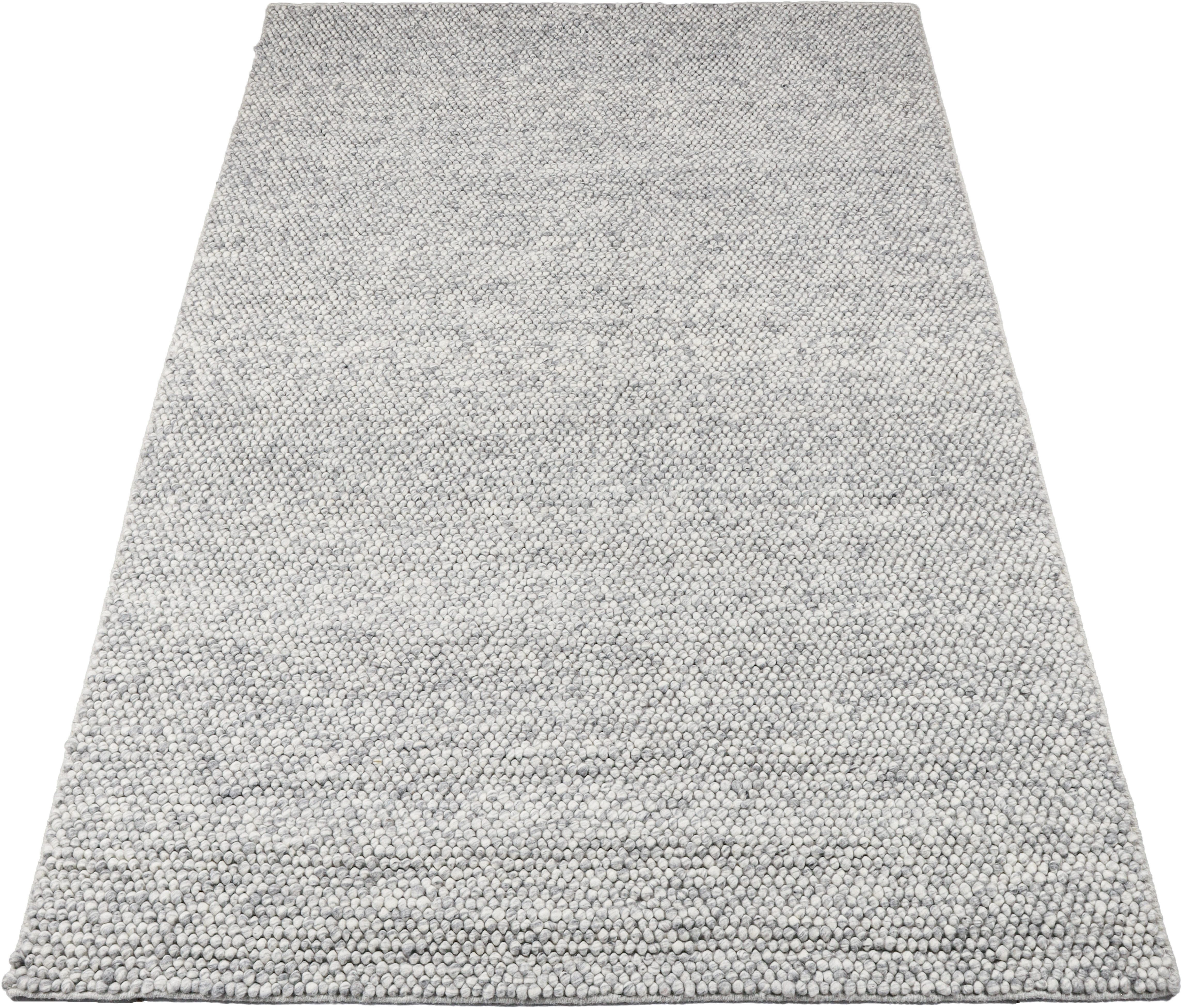 my home Wollteppich Wolly, Wolle, rechteckig, Höhe: 14 mm, handgewebt, Handweb Teppiche, Wohnzimmer, Schlafzimmer, Esszimmer. Reduzierter Preis € 35,61. Unverbindliche Preisempfehlung € 75,99