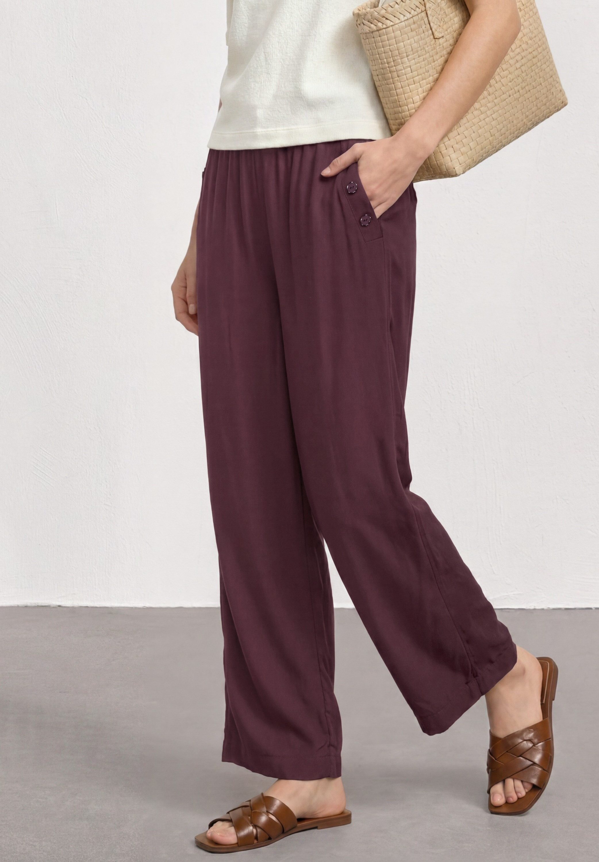 STREET ONE Stoffhose Style Emee Sommerhose mit Gummizug im Loose Fit