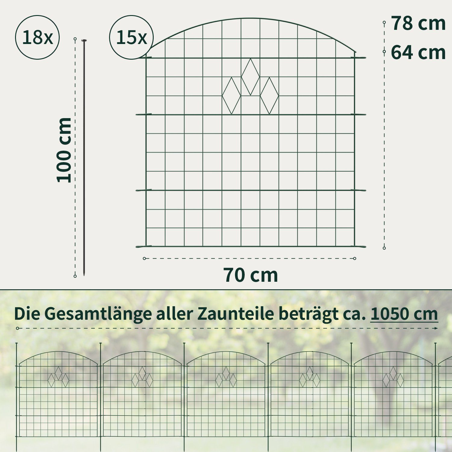 VERDOBA Zaun Teichzaun Gartenzaun Hundezaun - günstig online kaufen