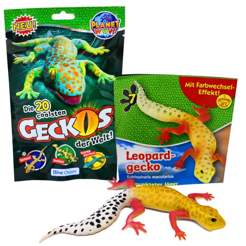 Blue Ocean Sammelfigur Blue Ocean Geckos Sammelfiguren 2023 - Planet Wow Farbwechsel - Figur (Set), Geckos - Figur 7. Leopardgecko (Mit Farbwechsel Effekt)