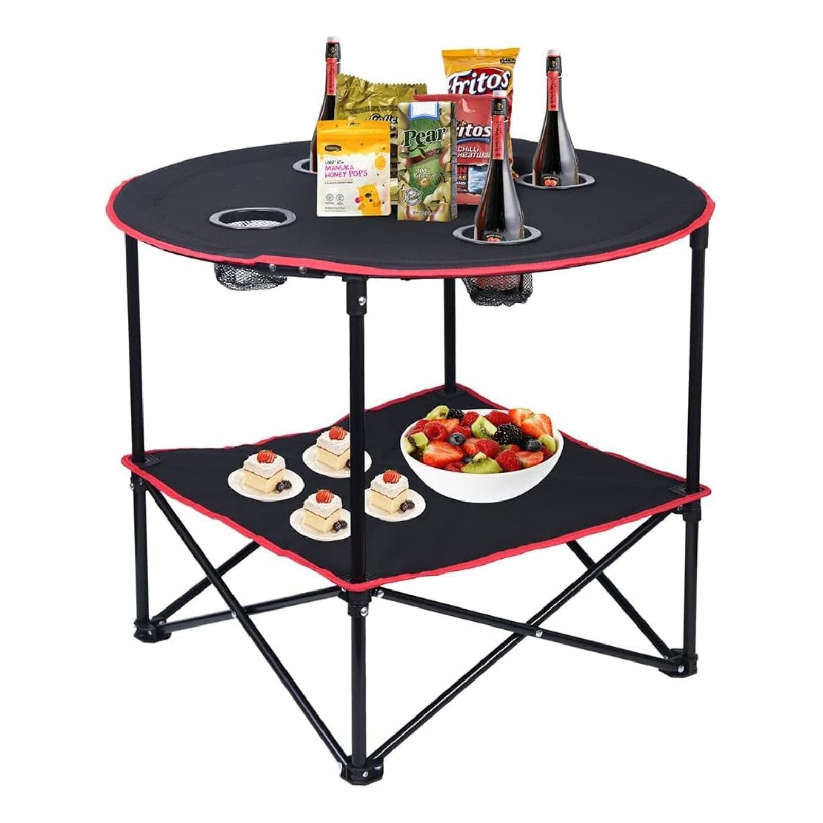 YI Campingtisch Camping Tisch Klapptisch,4 Getränkehaltern günstig online kaufen