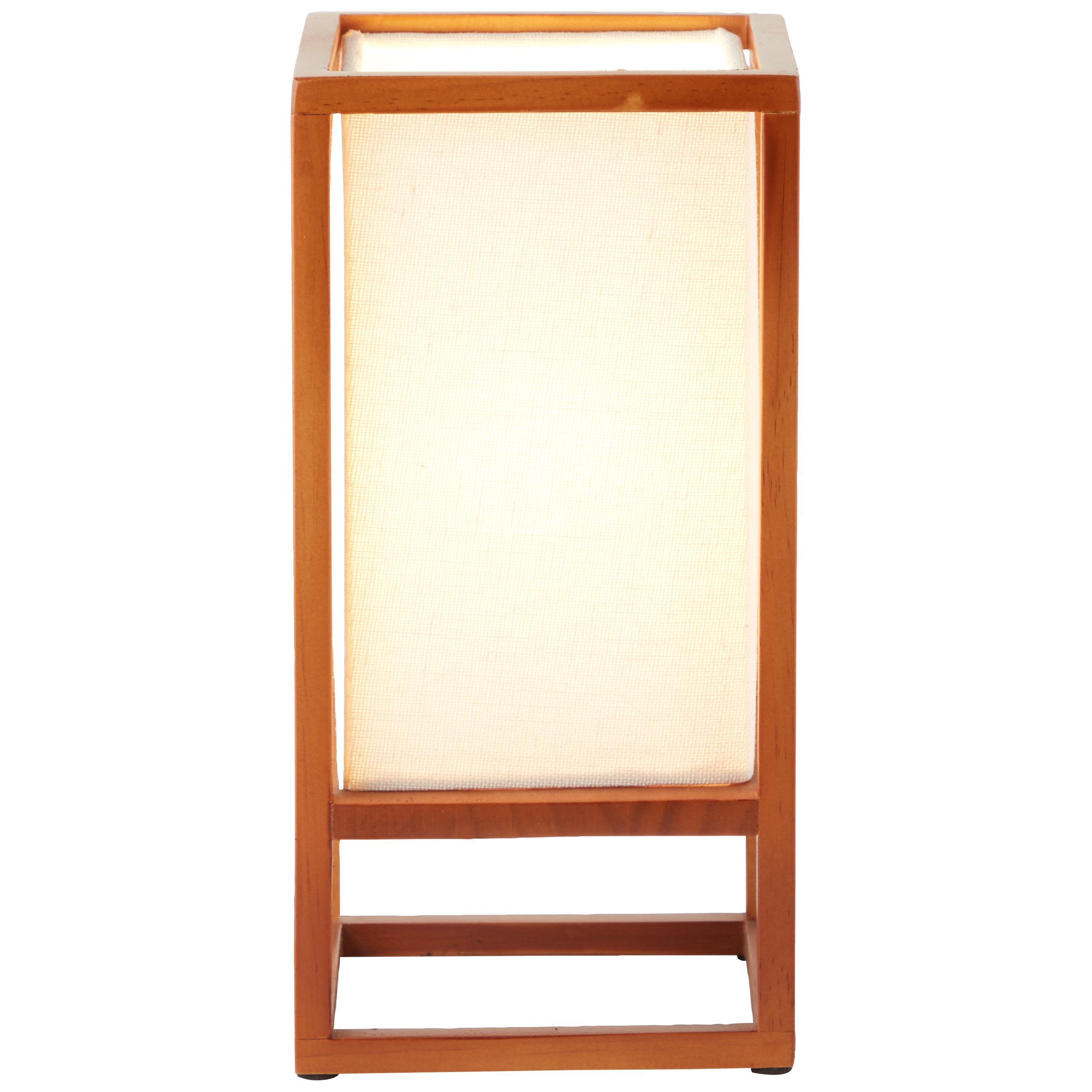 Lightbox Tischleuchte, ohne Leuchtmittel, 25 Holz/Stoff, 40 cm, 25 naturfarben/weiß cm Tischlampe, Höhe, E14, W