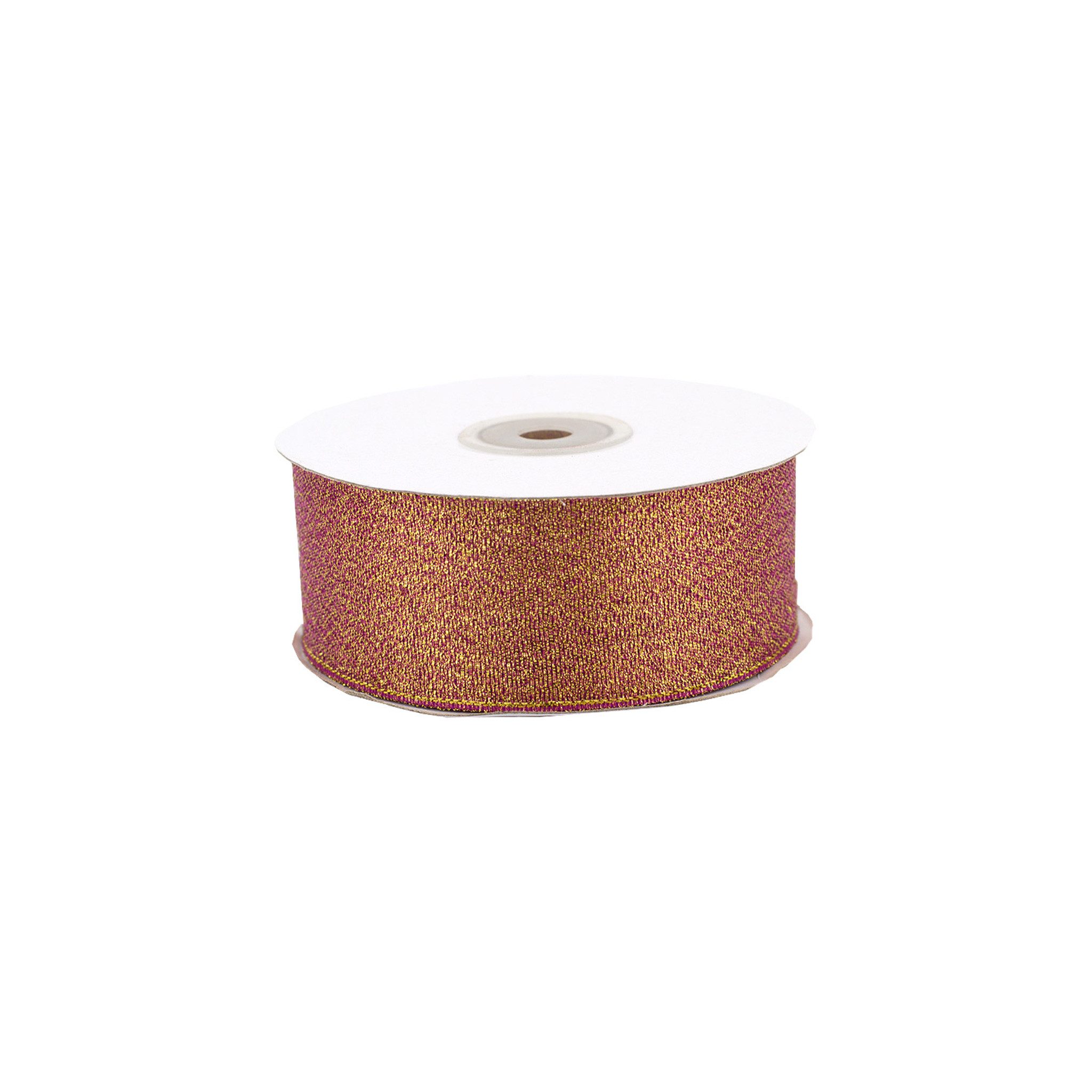 Creativery Geschenkband, Glitzerband 38mm x 32m Rolle Rot / Gold