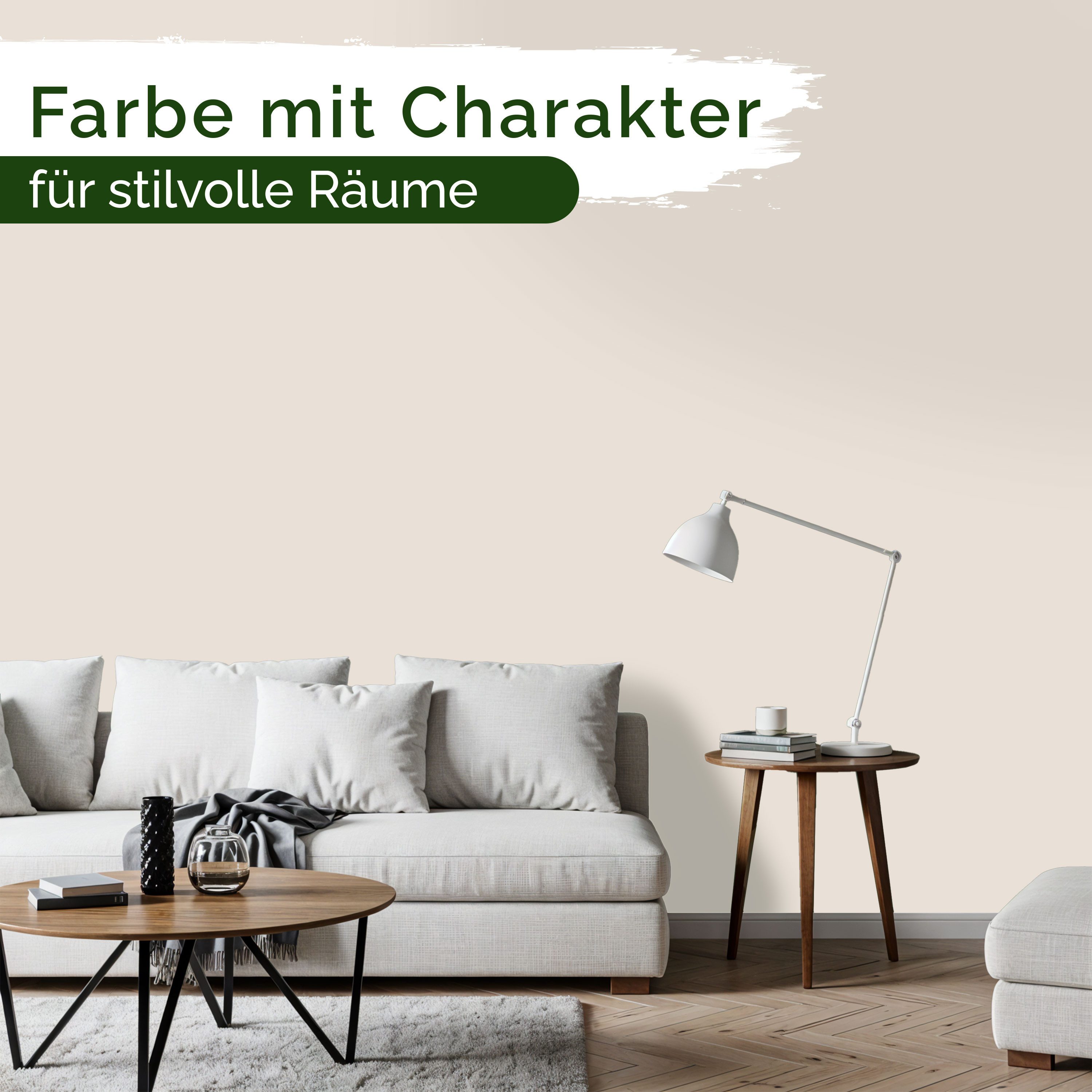 Veluxis Wandfarbe Veluxis® Edle Wandfarbe, für den Innenraum - Deckkraft-Klasse 1, Streifenfrei & tropfarm