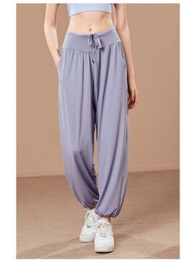KIKI Loungehose Damen Yoga-Sweatpants mit Taschen Comfy Lounge Pants Haremshose