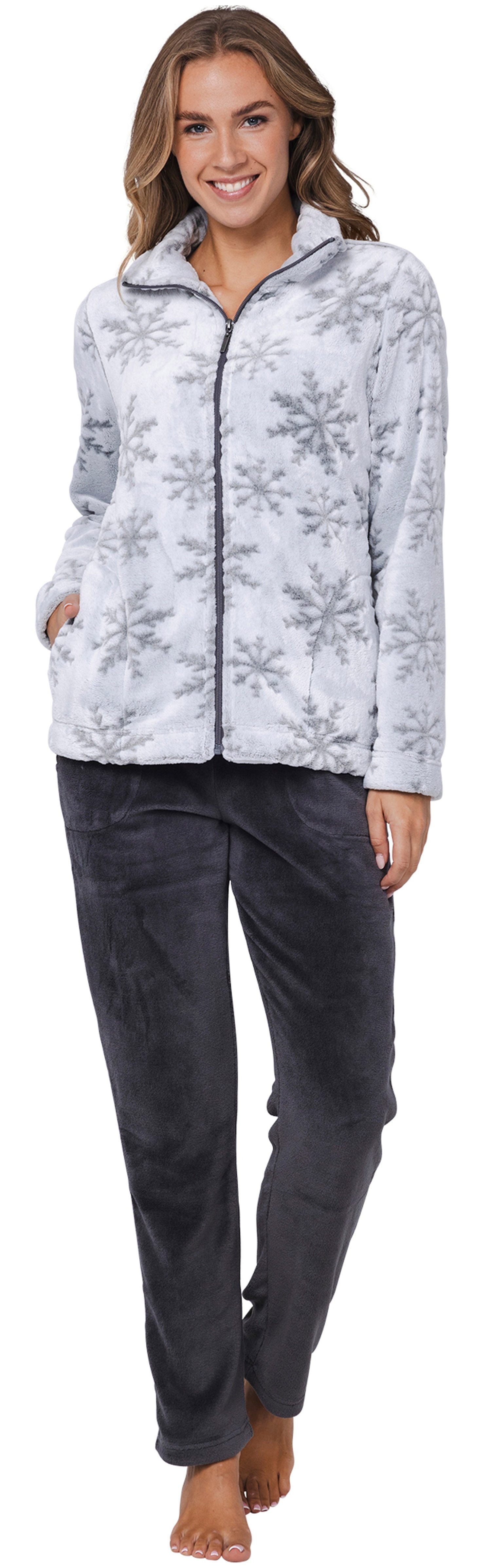 Rebelle Hausanzug Damen Fleece Homewearanzug (2 tlg) Modisches Design