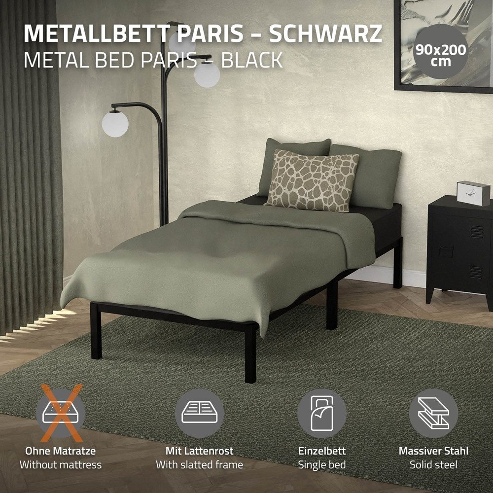 ML-DESIGN Metallbett Bettgestell Bettrahmen Stahlrahmen mit günstig online kaufen