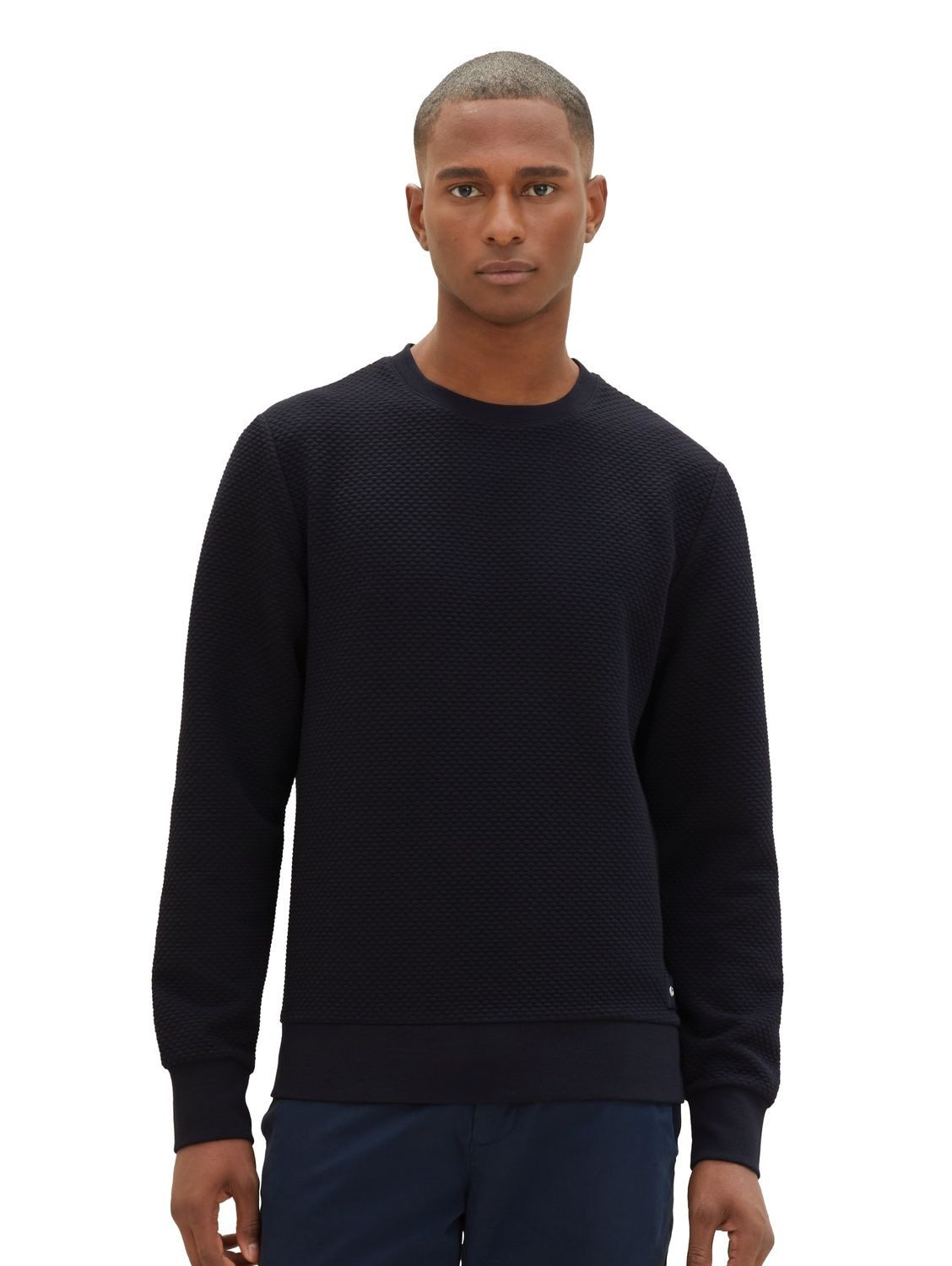 TOM TAILOR Hoodie QUILTED SWEAT aus Mischgewebe