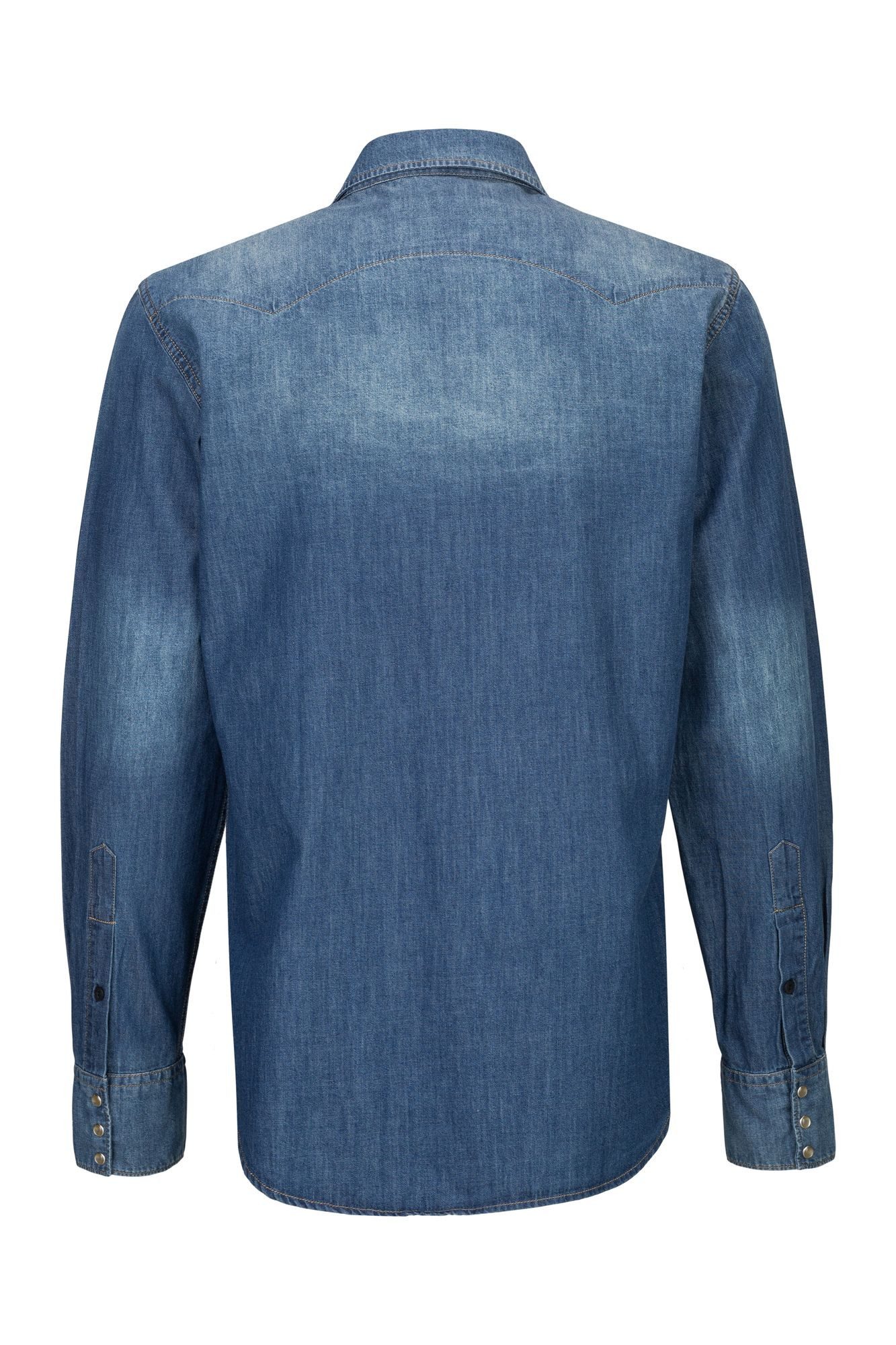 Replay Langarmhemd 7 OZ DEEP BLUE günstig online kaufen