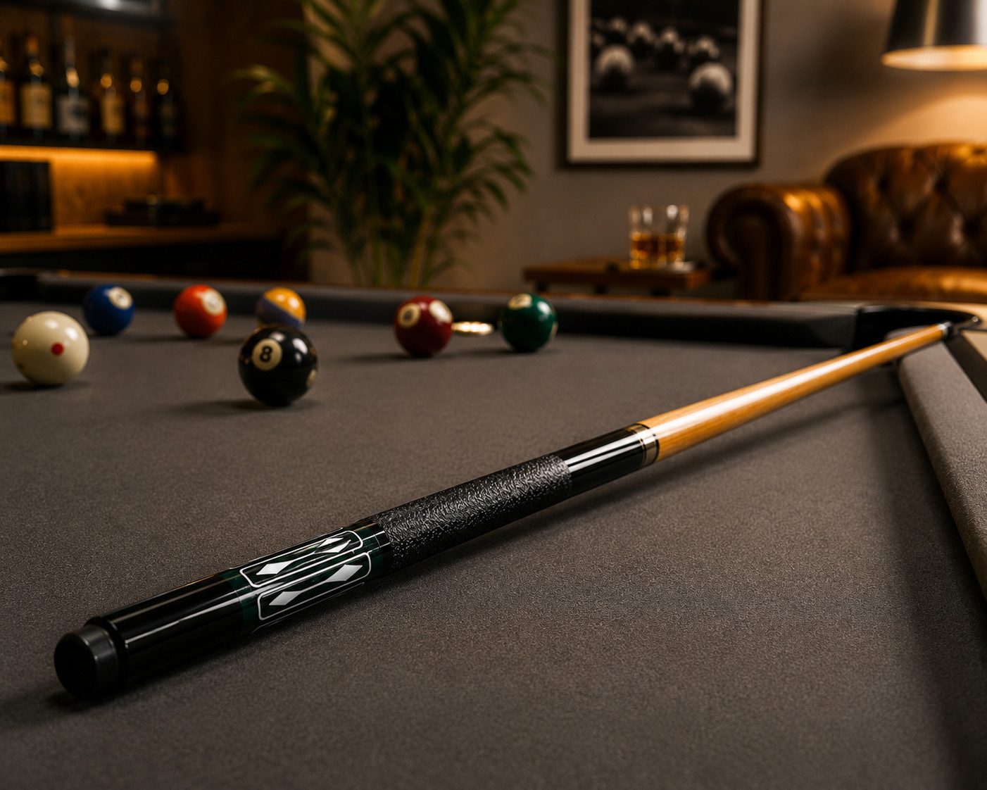 John West Billardqueue Billard Set - Wandhalterung + 4 Profi Billardqueues + 2 Brückenqueues, (1-tlg)