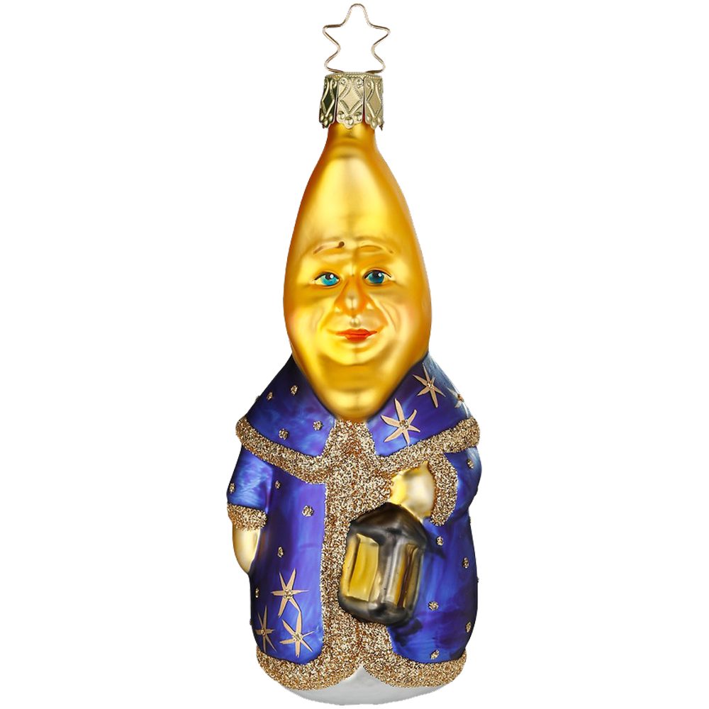 Weihnachtsbaumkugel Vater Mond, zauberhafter Christbaumschmuck 12cm