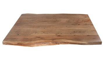 SAM® Baumkantentisch Paulina, massives Akazienholz, natürliche Baumkante, Metallgestell
