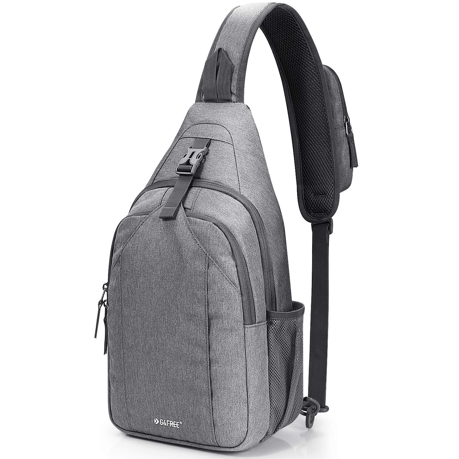 G4Free Schultertasche RFID-blockierender Sling-Rucksack mit Brusttasche, Brusttasche RFID-Blockierung Tourenrucksack Reiserucksack Rucksack
