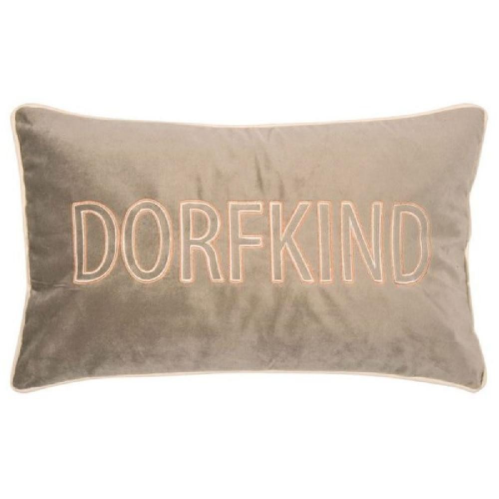 PAD Kissenhülle Kissenhülle Letters Dorfkind Orange Taupe (30x50cm) günstig online kaufen