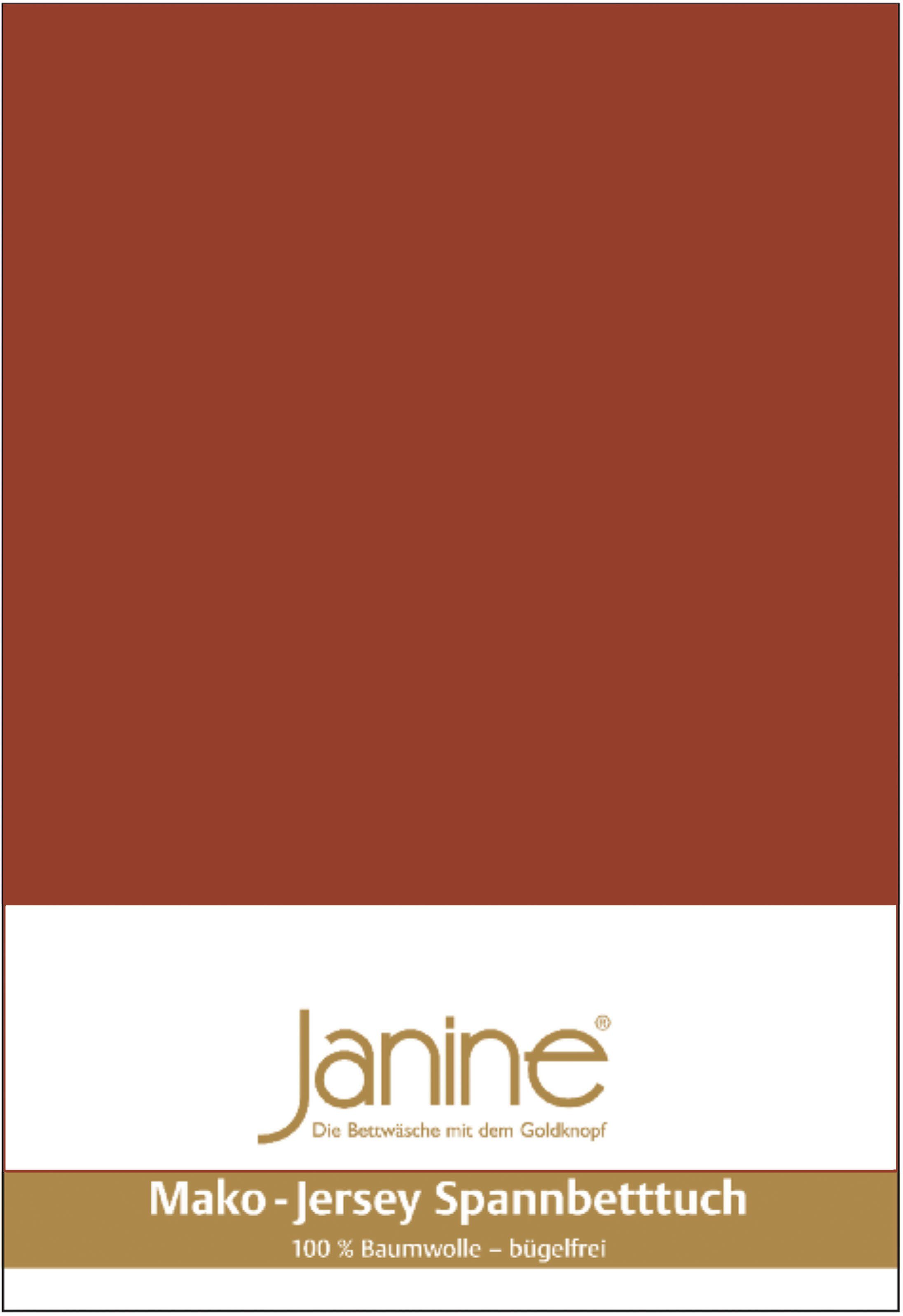 Janine Janine Spannbetttuch Mako-Feinjersey 5007 tabasco (464) Größe:  200x günstig online kaufen
