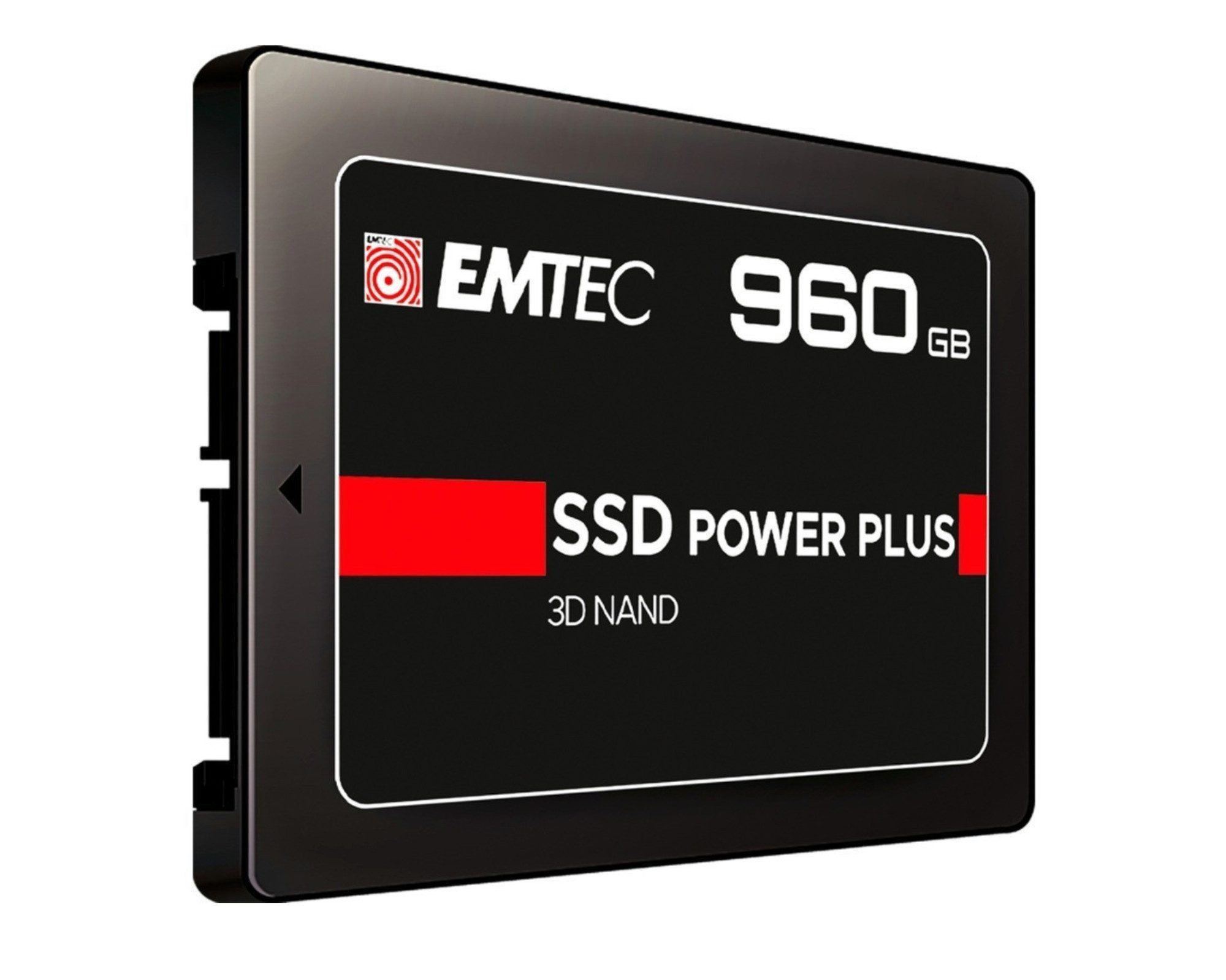EMTEC X150 Power Plus 960GB SATA SSD 2.5 Zoll interne SSD (960 GB) 2,5 Zoll" 520 MB/S Lesegeschwindigkeit, 500 MB/S Schreibgeschwindigkeit, 3D NAND, SATA III, TRIM, SMART, ECC