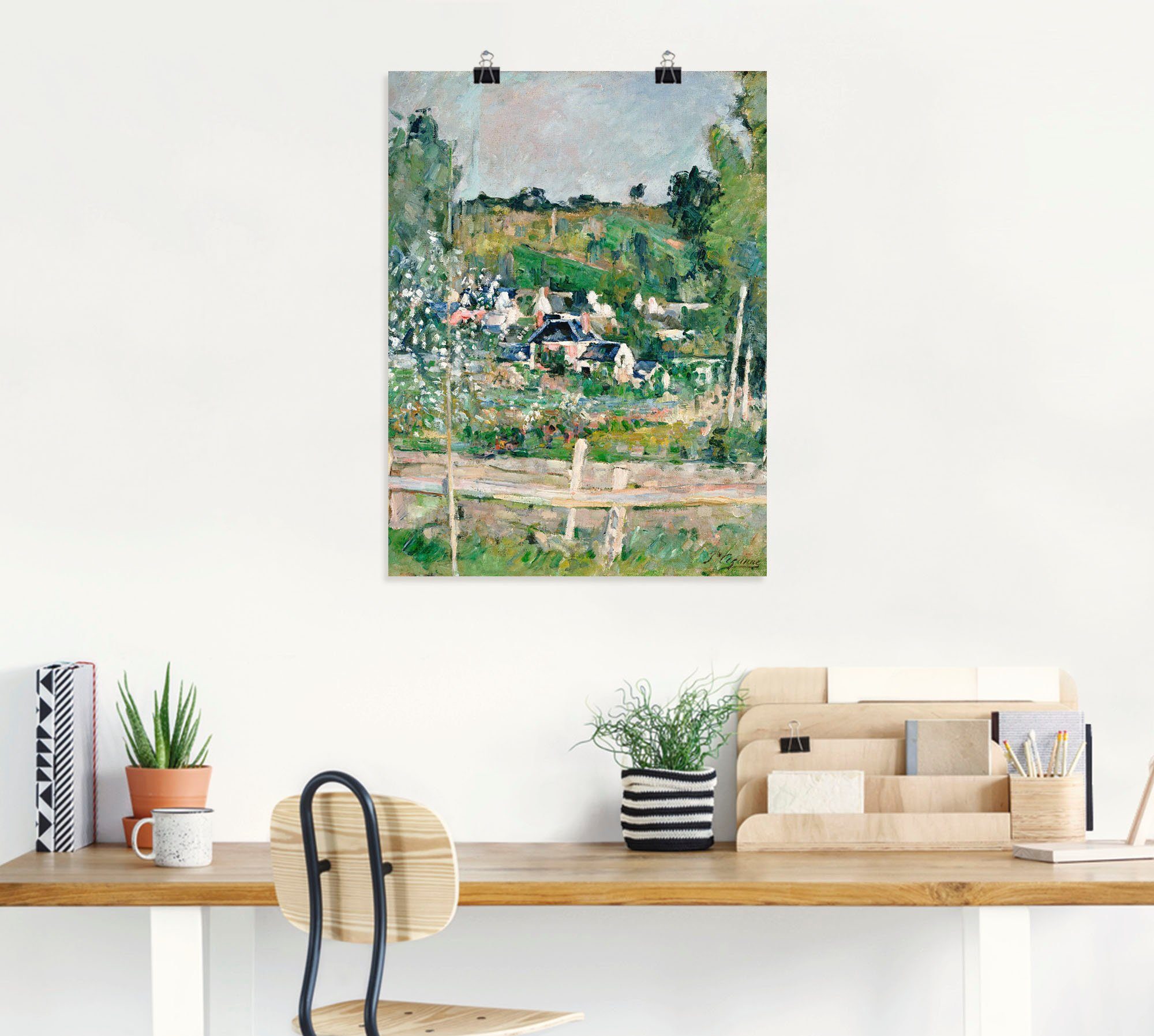 versch. Garten Größen St), Artland Leinwandbild, (1 italienischer oder Fayence, als in mit Wandaufkleber Stillleben Poster Wandbild