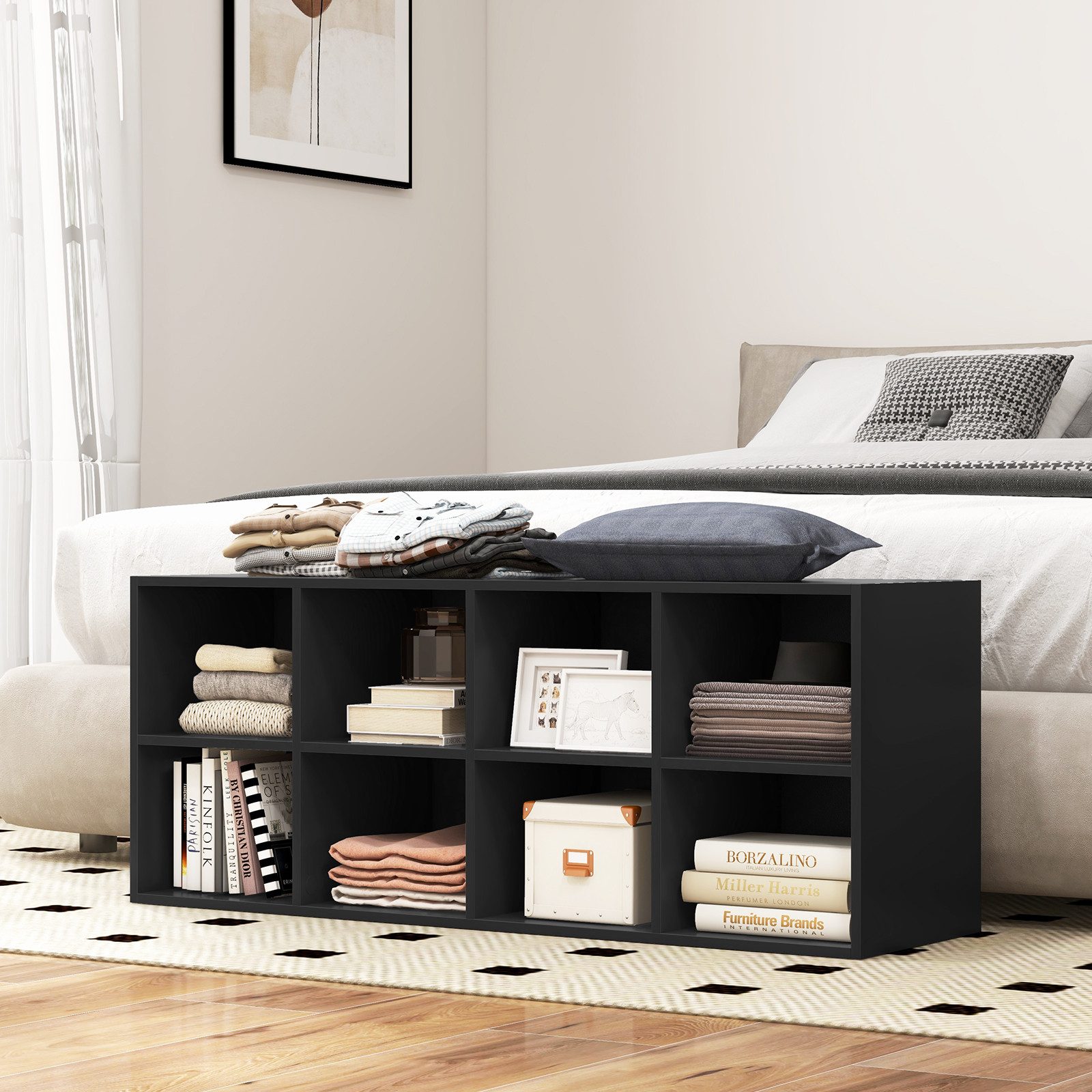 KOMFOTTEU Schuhbank, mit 8 Fächern, 3-stufige Sitzbank bis zu 230kg günstig online kaufen