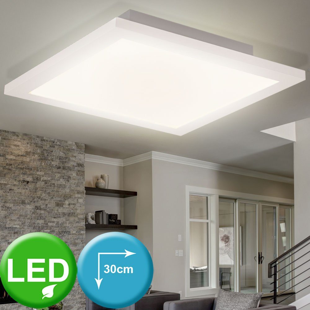 etc-shop LED Panel, LED-Leuchtmittel fest verbaut, Warmweiß, Deckenpanel LED Deckenlampe LED Rasterleuchten Deckenleuchte flach