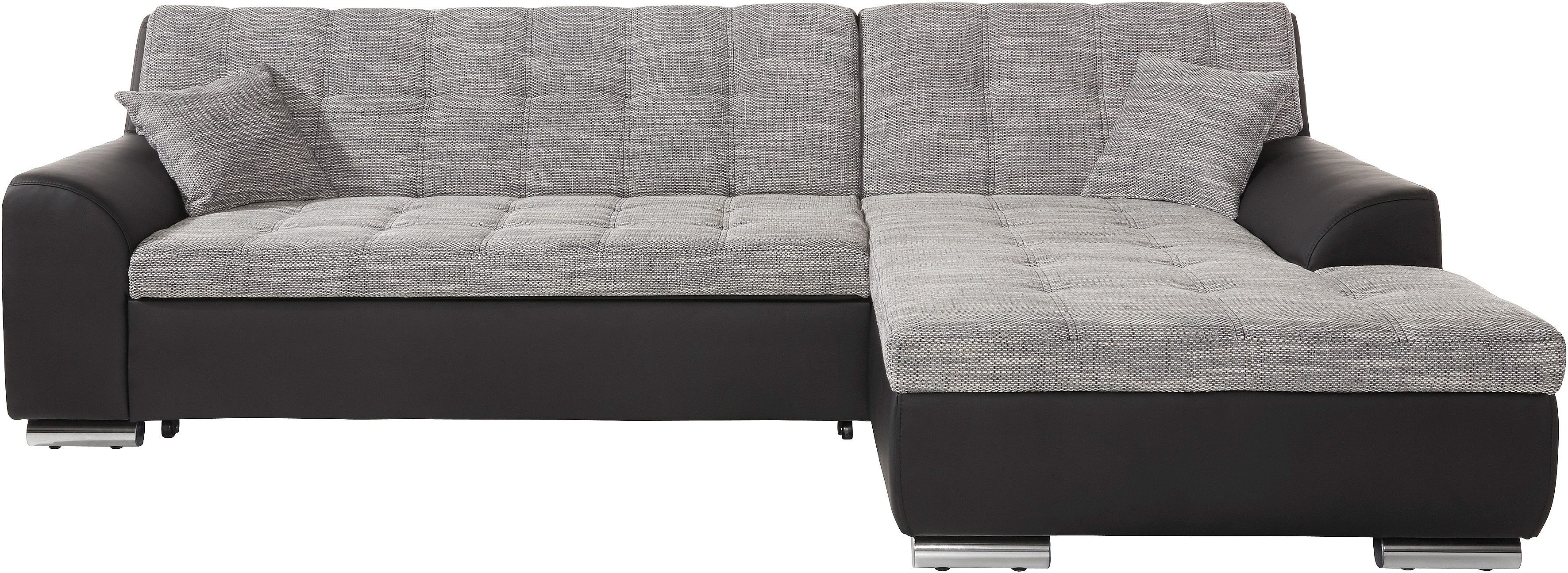 DOMO collection Ecksofa Treviso, wahlweise mit Bettfunktion, incl. Zierkiss günstig online kaufen