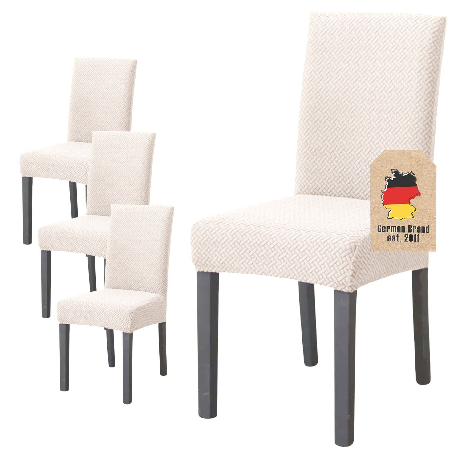 Intirilife Stuhlhusse, Stuhlbezug GEMUSTERT - 38 - 45 cm Sitzfläche und 45 - 65 cm Lehnenhöhe