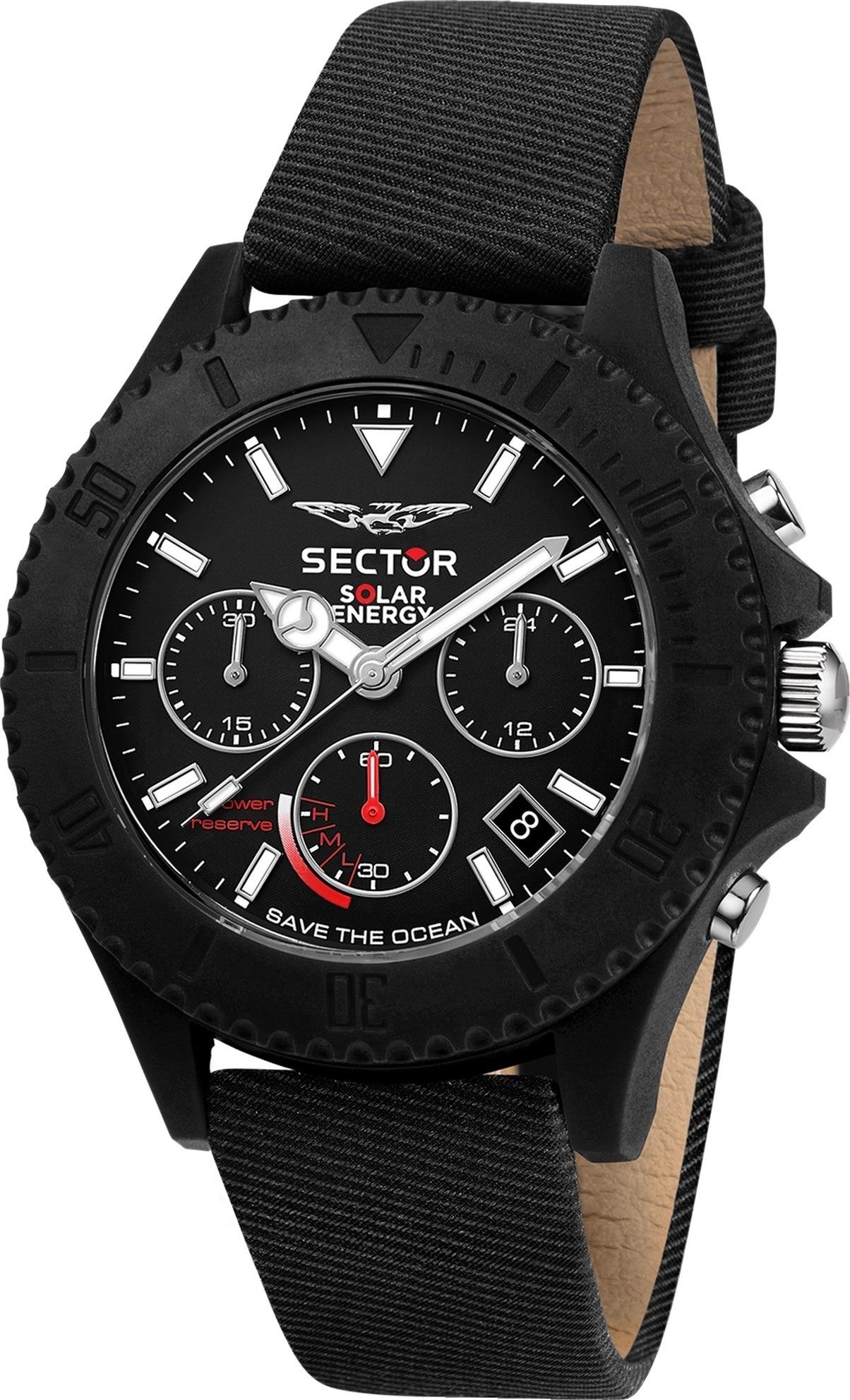 Quarzuhr Sector Herren Armbanduhr Chrono Leder