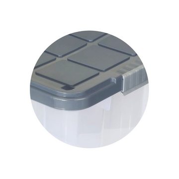 BigDean Aufbewahrungsbox 2 Stück Eurobox mit Deckel und Rollen 60 X 40 X 32,5 cm stahlgrau (2 St)
