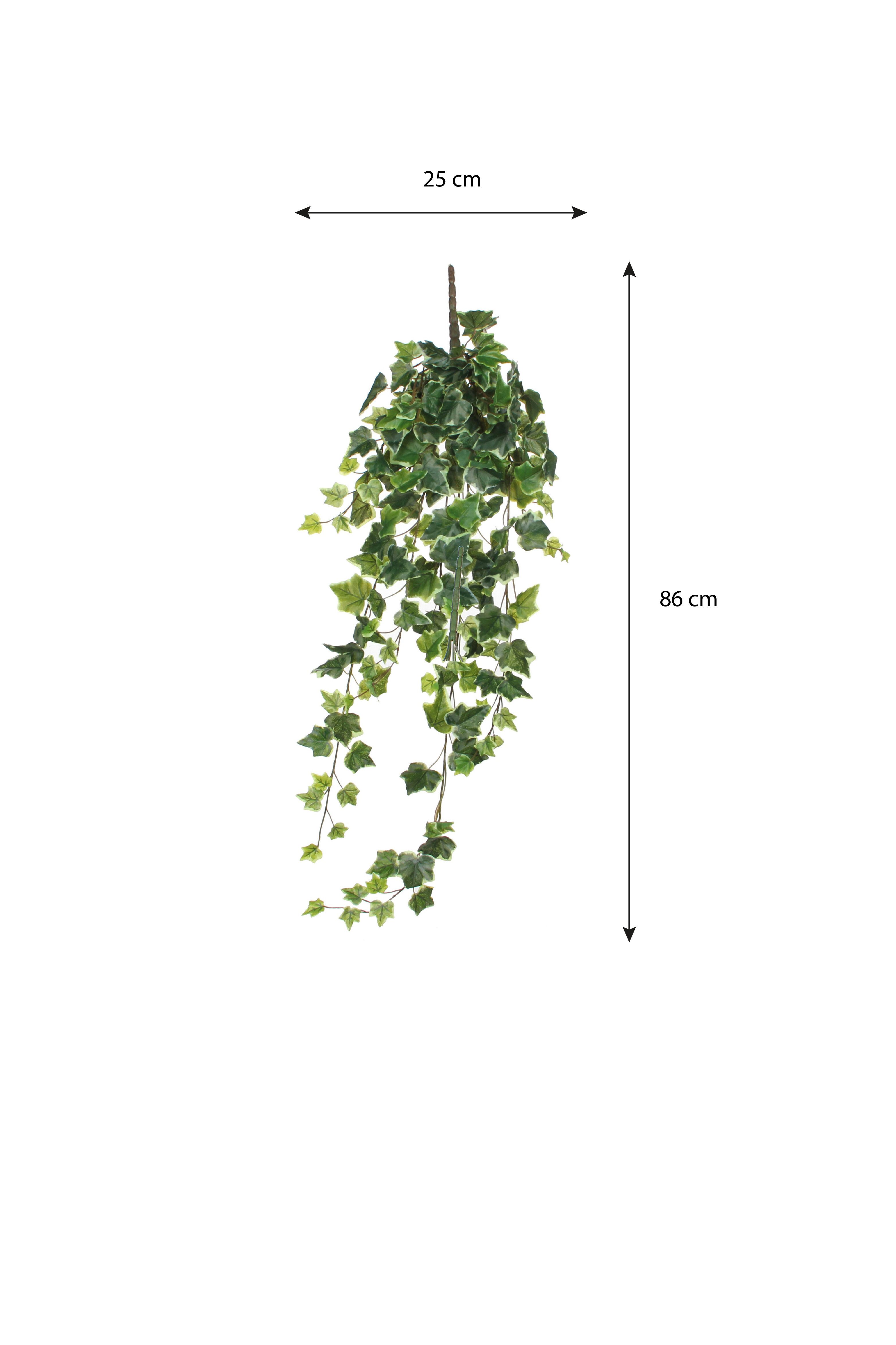 Kunstpflanze Mica Decorations Efeu haengend gruen bunt - l86xb22xh15cm, Mica Decorations, Höhe 86 cm