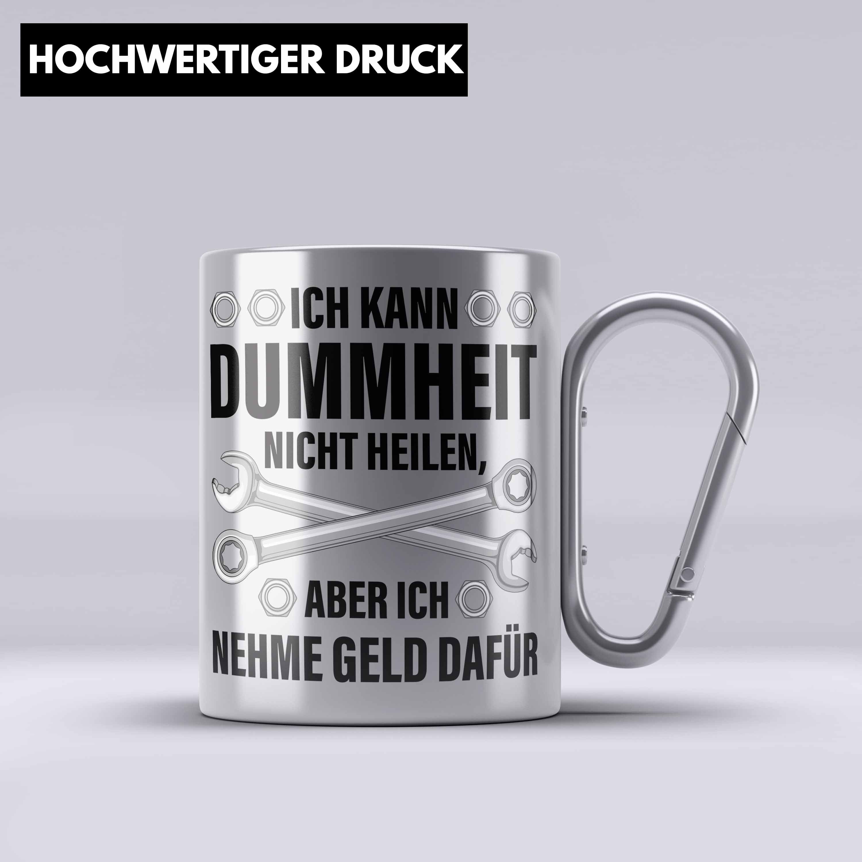 Trendation Thermotasse KFZ Mechaniker Geschenk Lustig Edelstahl Tasse Automechaniker Handwerk
