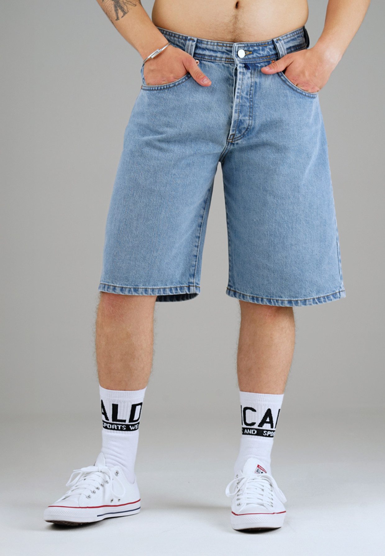 PICALDI Jeans Jeansshorts Zicco 471 Heat - Relaxed Fit Indigo Denim (1-tlg) Hidden Button‑Fly