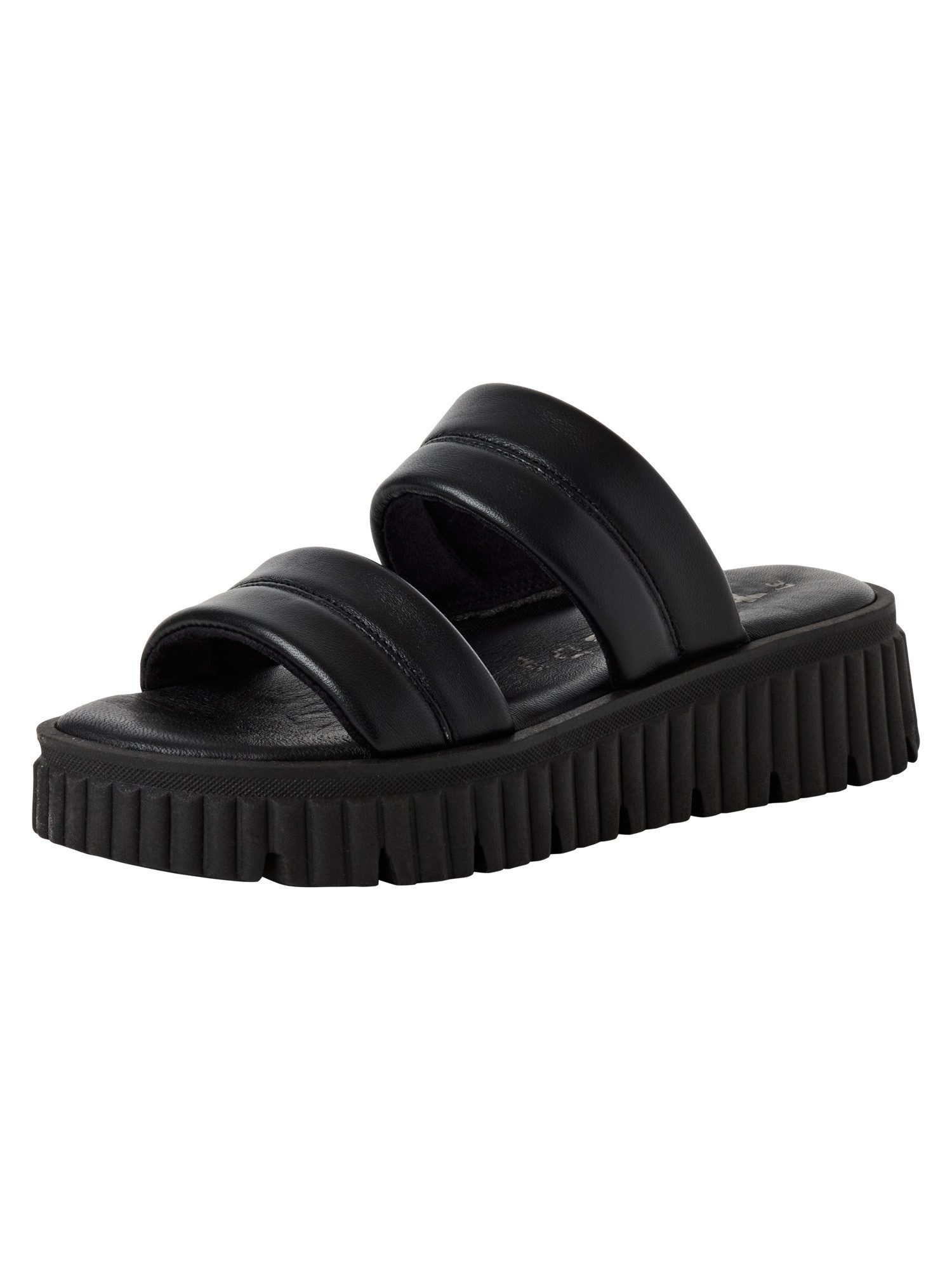 TOUCH-IT, COMFORT-Lining aus Leder kein Absatz Keilpantolette