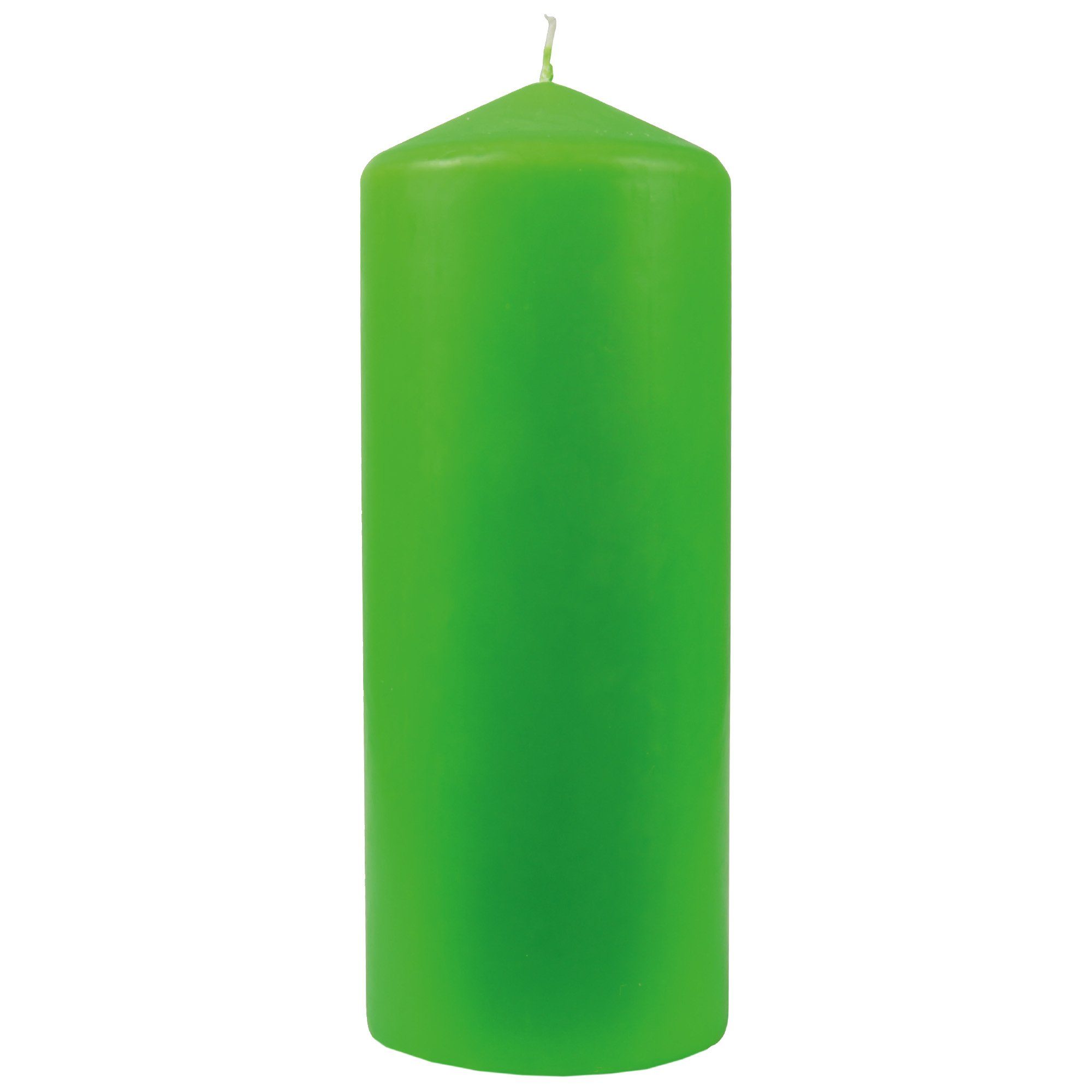 HS Candle Wachskerzen Ø6cm Limette x Dekokerze Stumpenkerze in vielen Farben - 17cm (3-tlg), Kerze