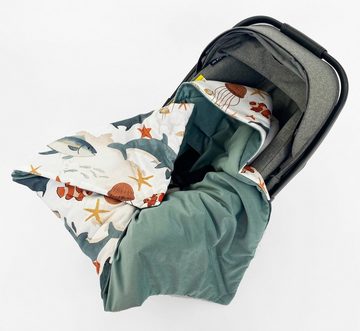 Einschlagdecke Leichte Einschlagdecke Babyschale Autositz mit Klettverschluss, BABEES