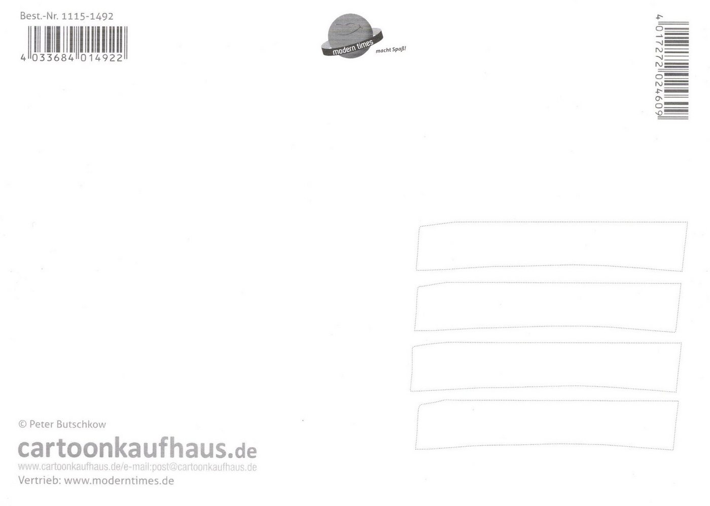 Thumbnail - Postkarte Cartoon-Postkarte Peter Butschkow "Hab ich nicht gesagt!! Hast Du!!"