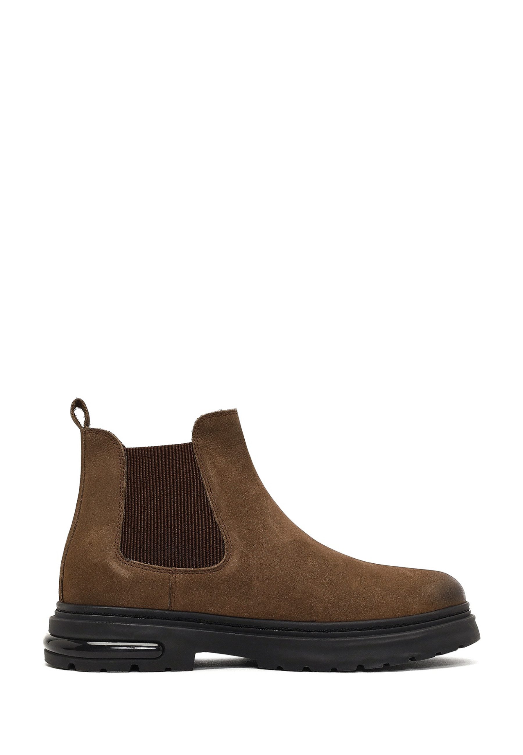 Derimod Chelsea-Stiefel aus Nubukleder Chelseaboots Textilfutter, Gummisohle